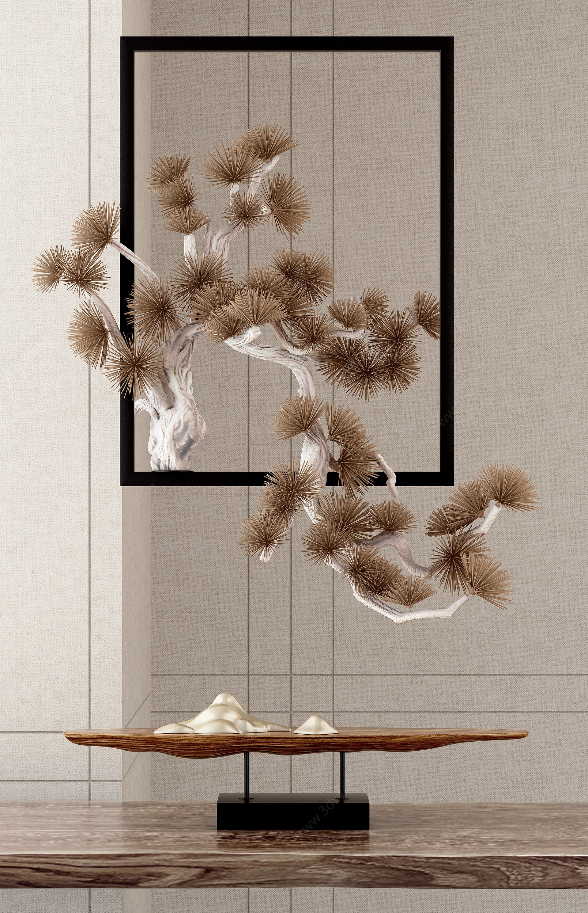 新中式松树吊饰3D模型