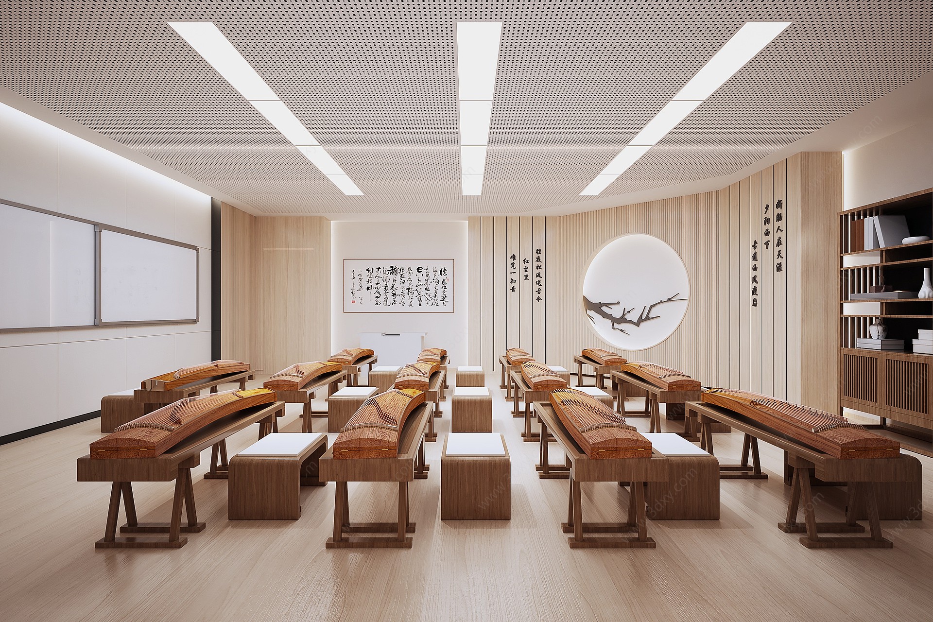 新中式古筝教室3D模型