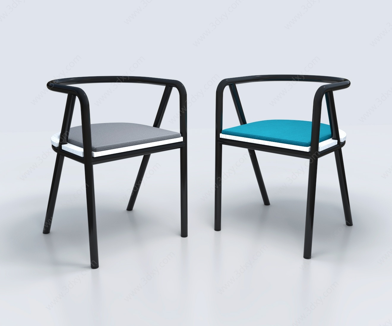 现代休闲椅现代铁艺休闲椅3D模型