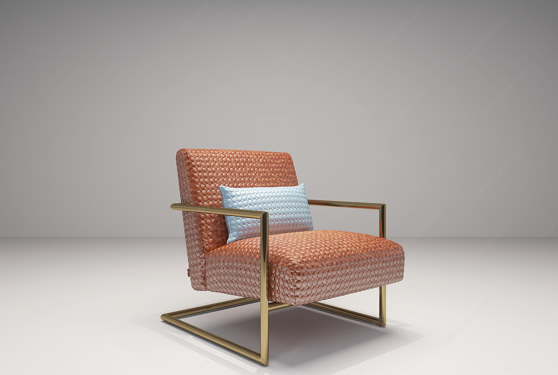 现代布艺沙发休闲椅3D模型
