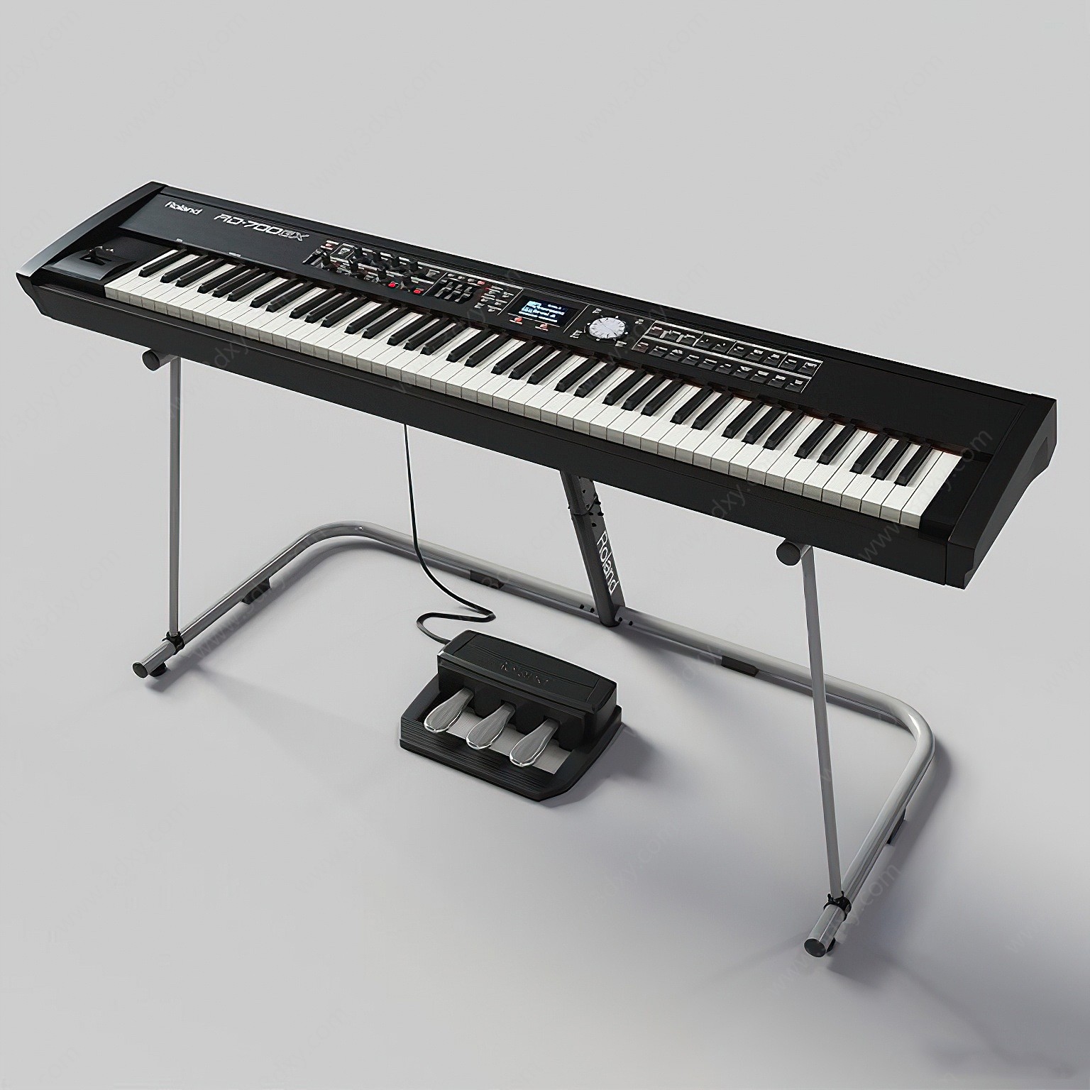 罗兰电子琴3D模型