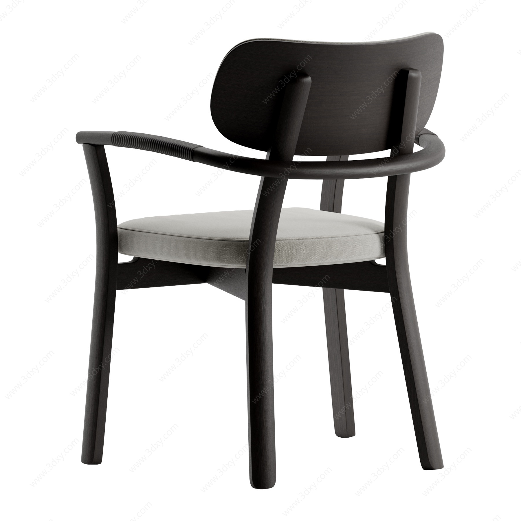 新中式布艺单椅3D模型