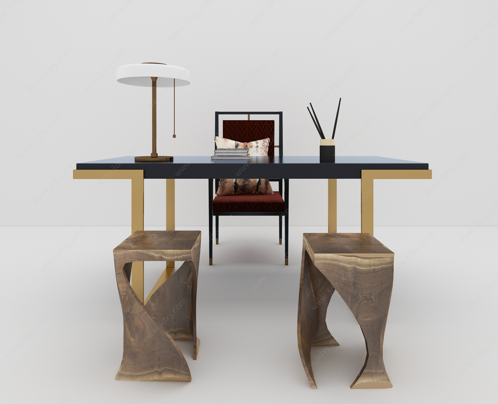 现代书桌椅后现代书桌椅3D模型