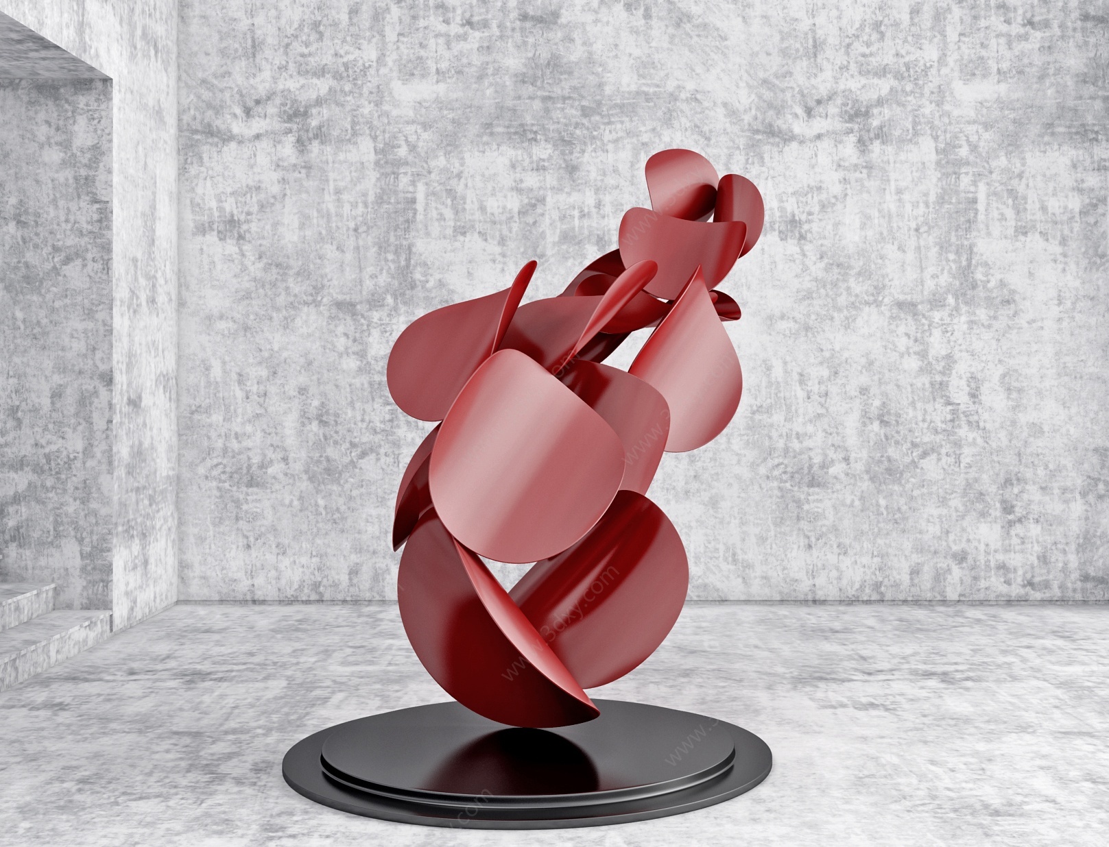 现代抽象艺术雕像3D模型