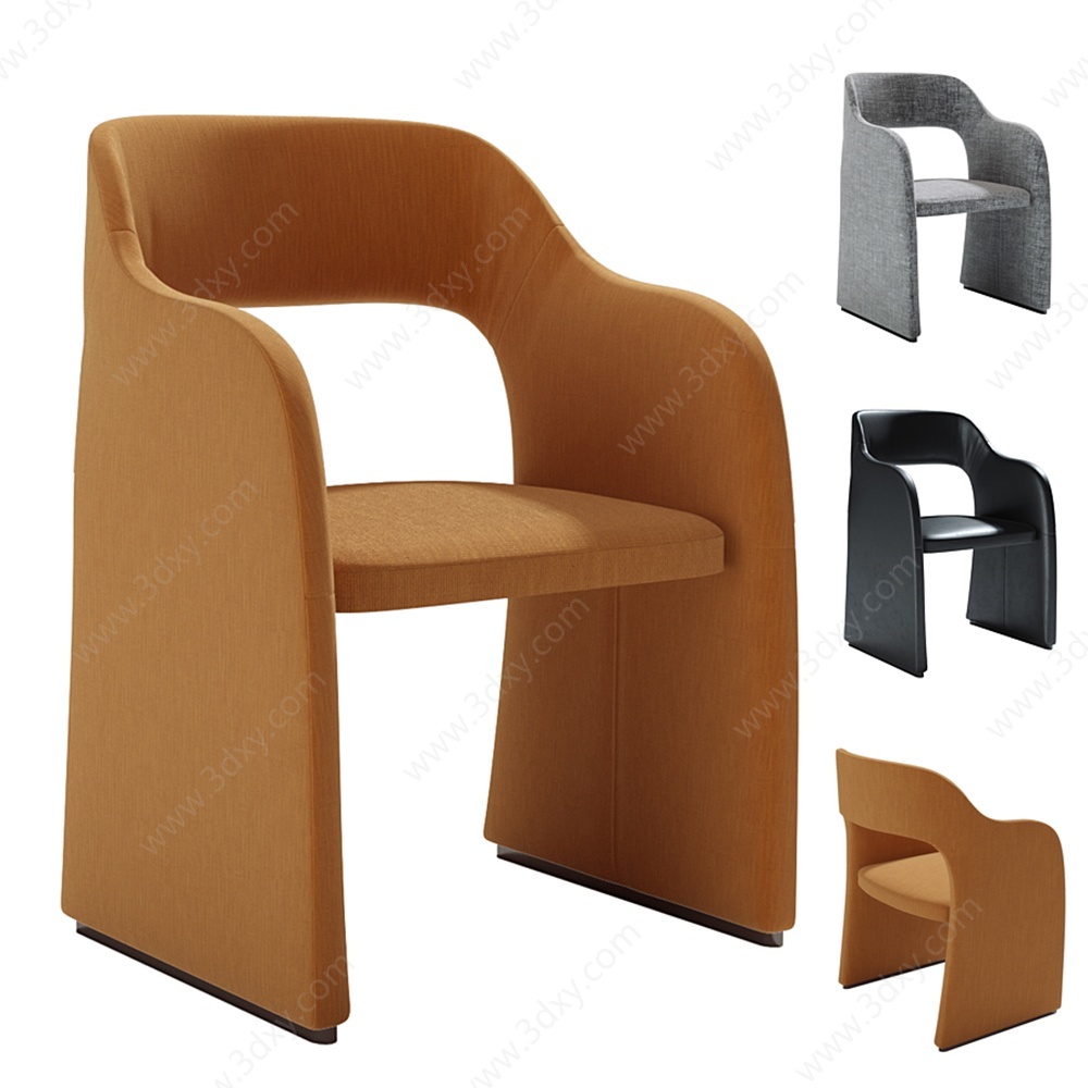 现代布艺休闲椅3D模型