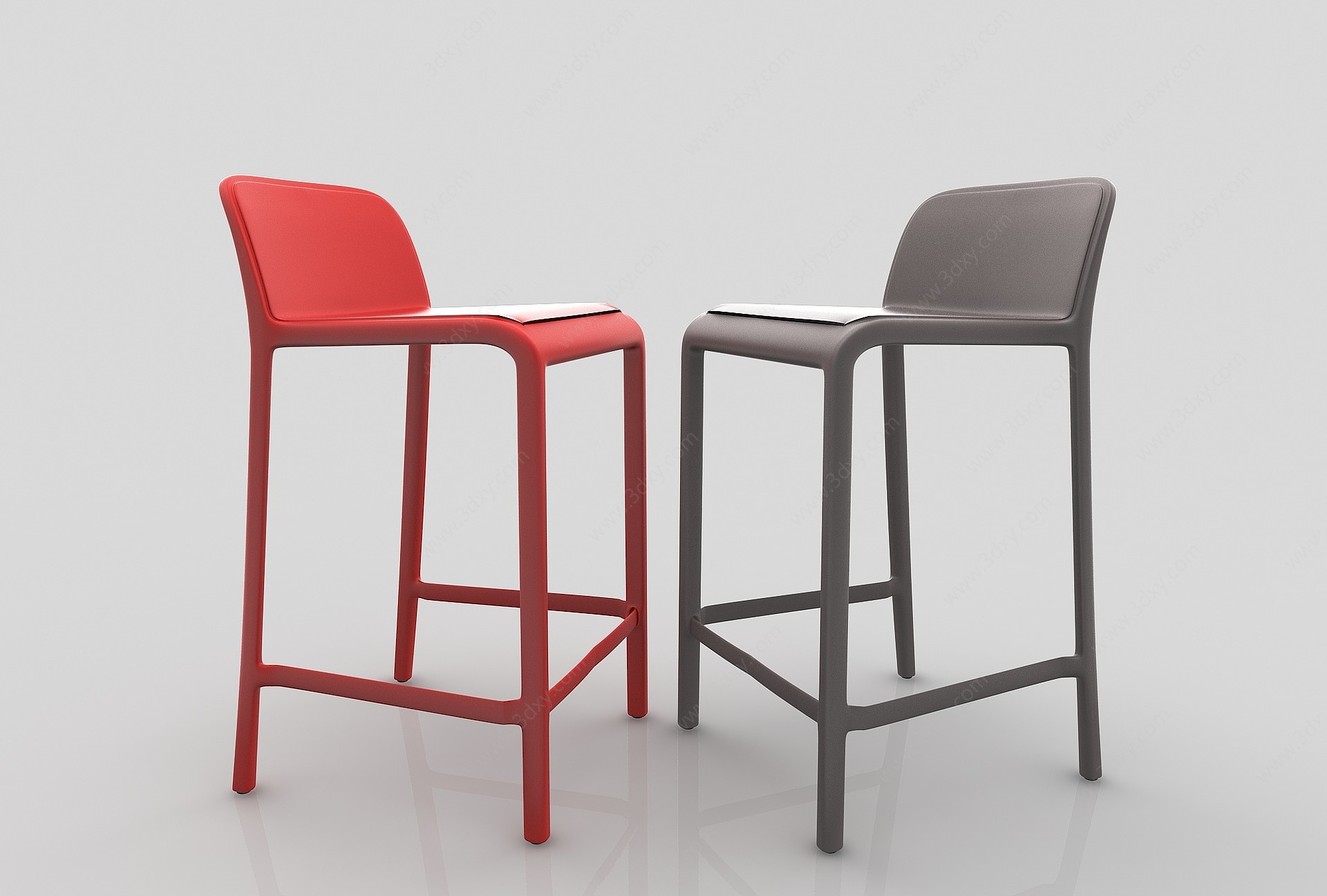 现代风格吧椅3D模型
