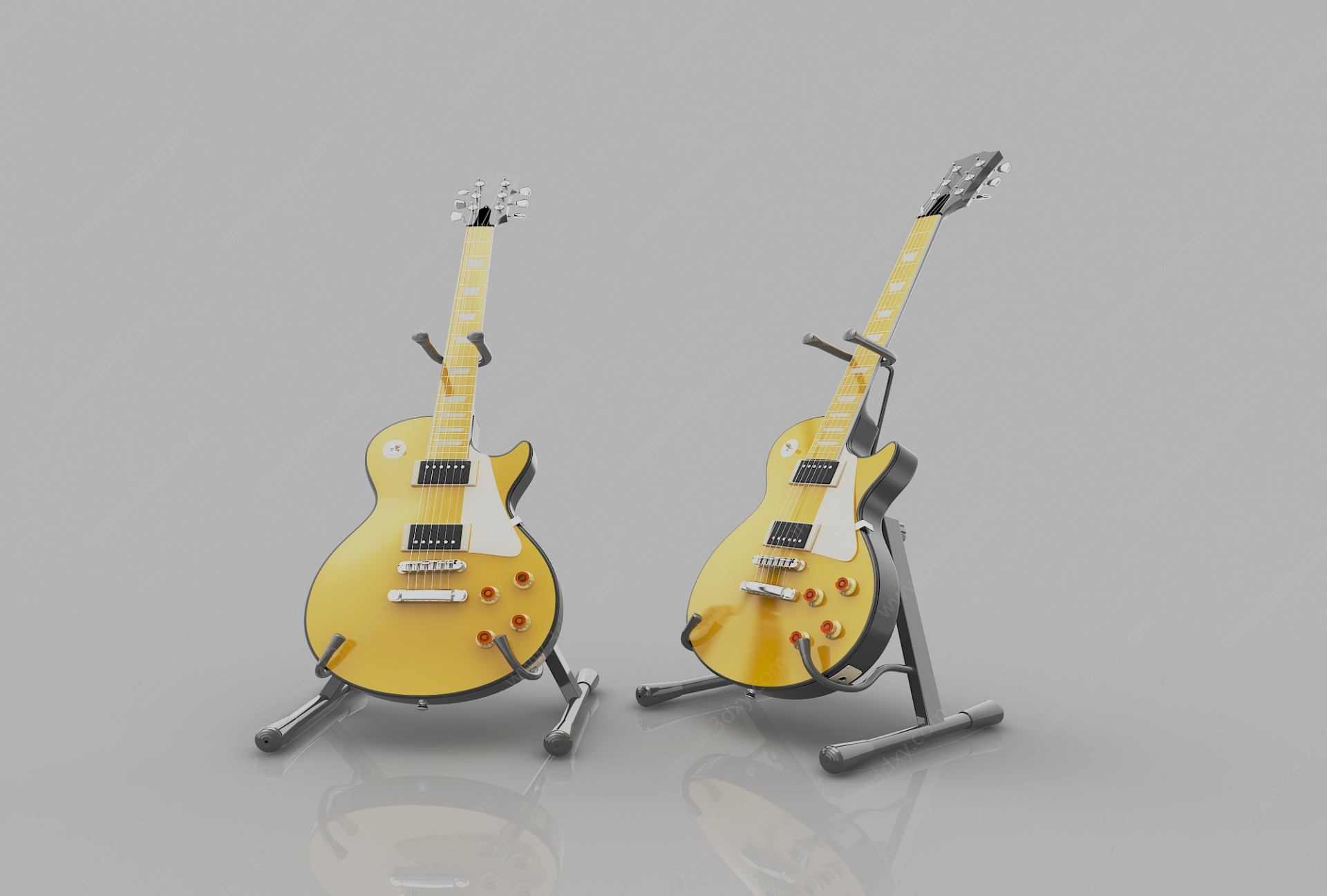 现代风格吉他3D模型