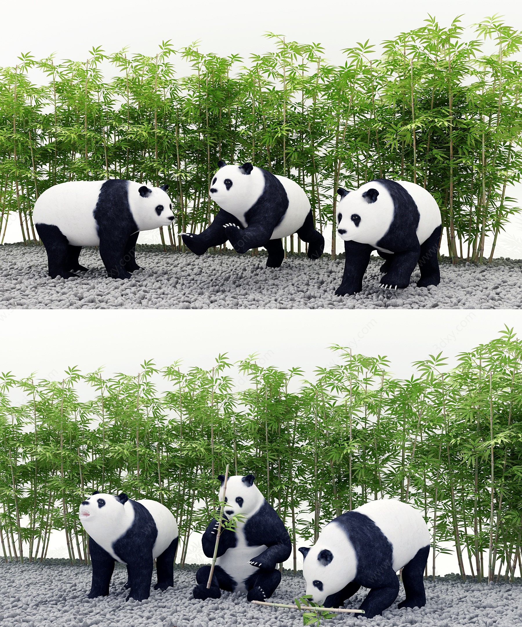 现代熊猫3D模型