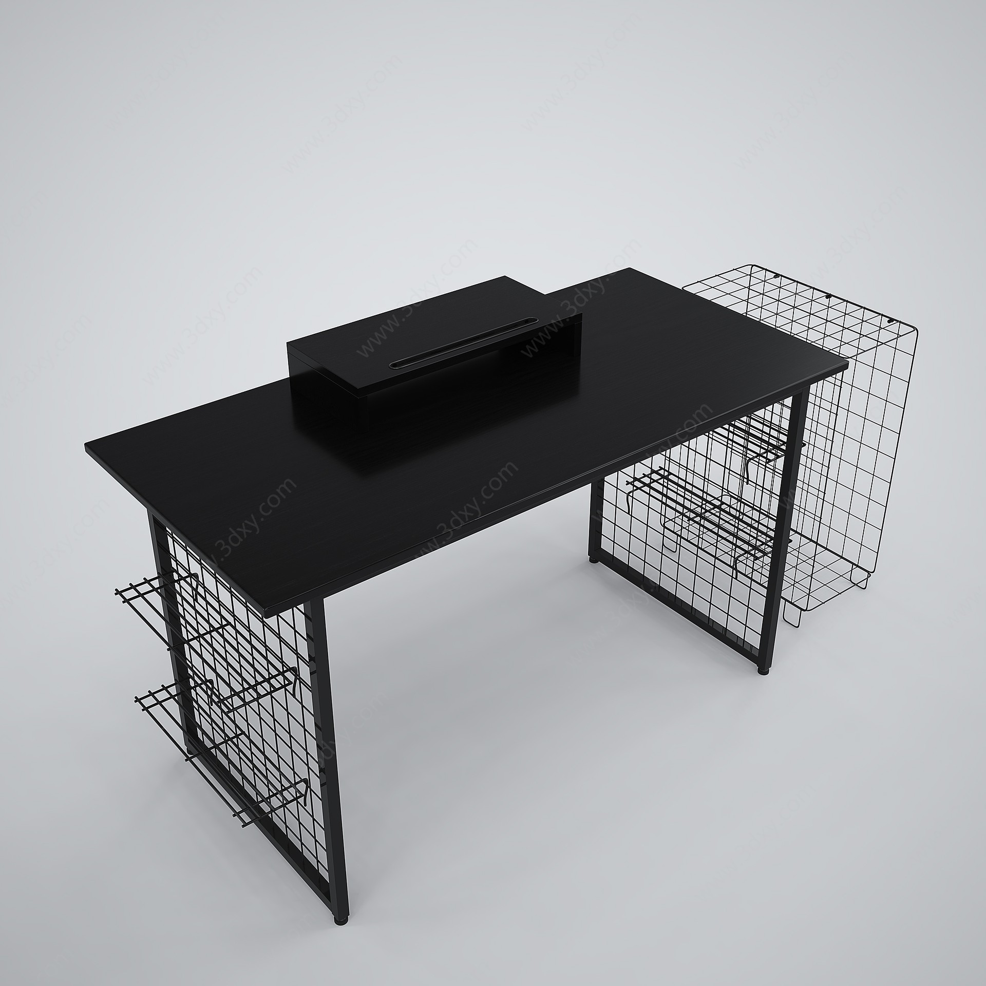 现代写字桌电脑桌3D模型