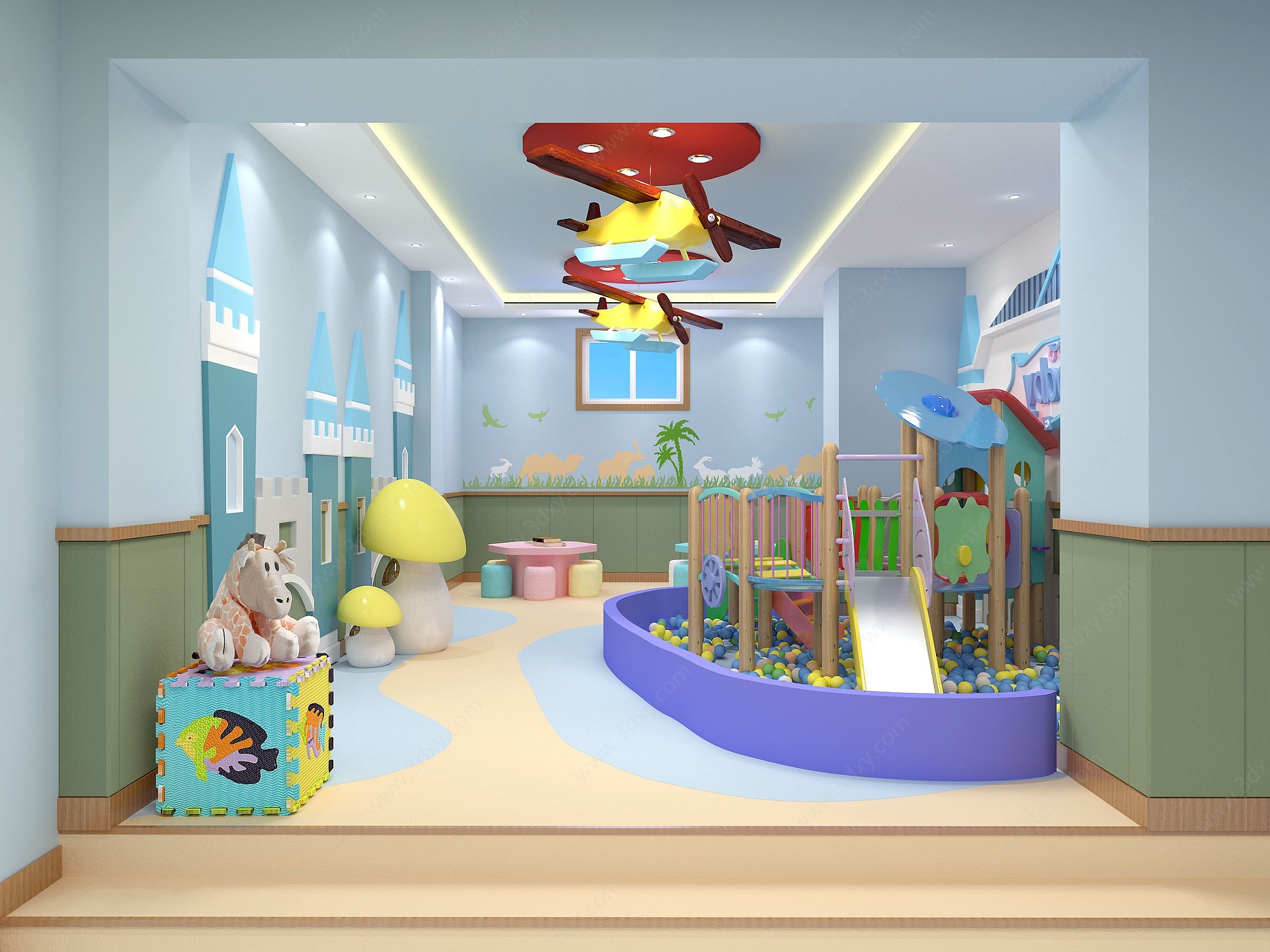现代儿童娱乐空间3D模型