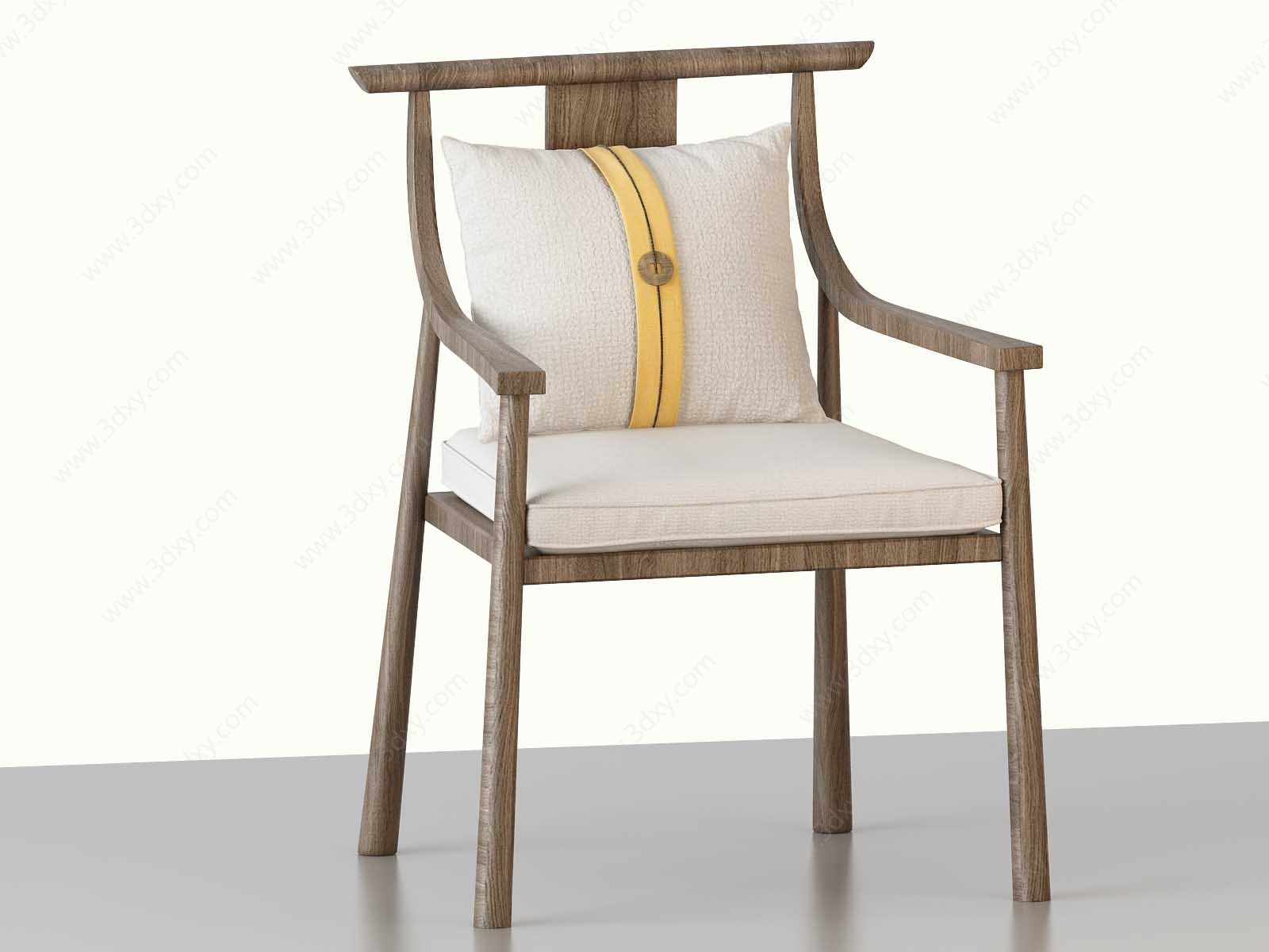 新中式休闲椅3D模型