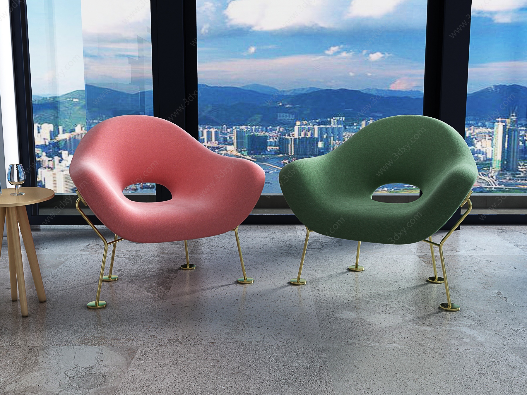 现代休闲单人沙发3D模型