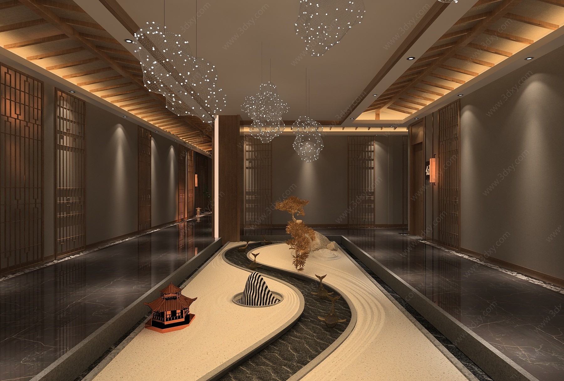 新中式足浴会所3D模型
