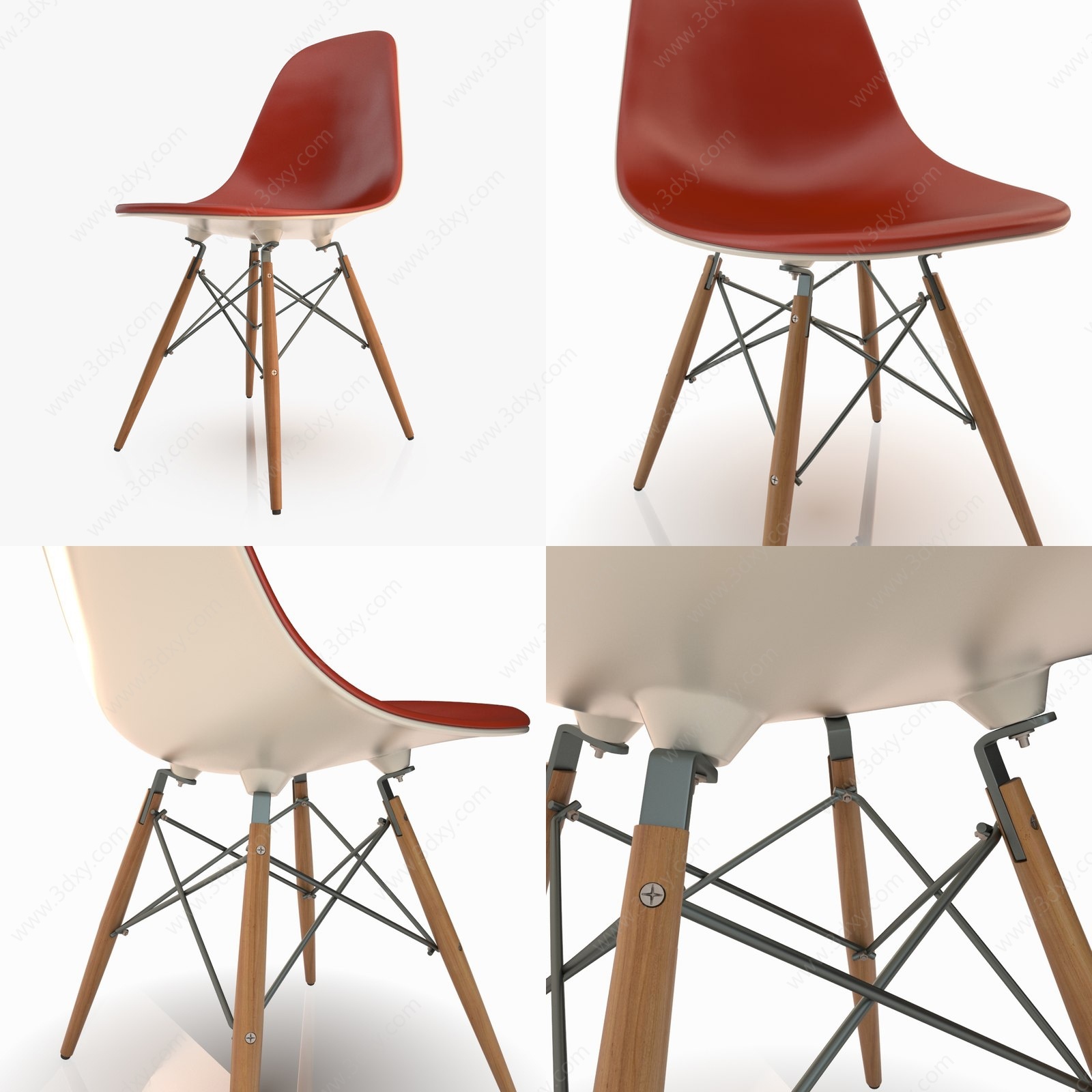 现代北欧椅子3D模型