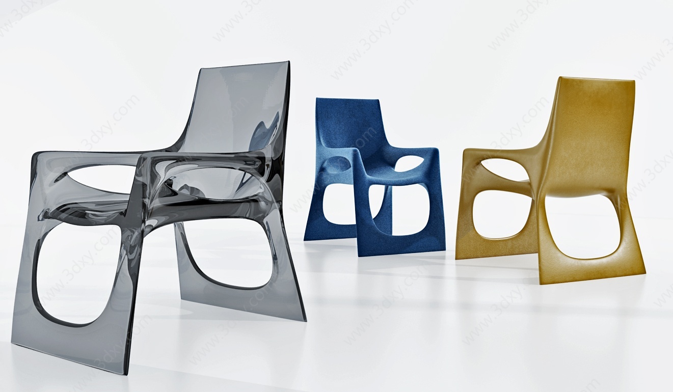 现代时尚休闲椅3D模型
