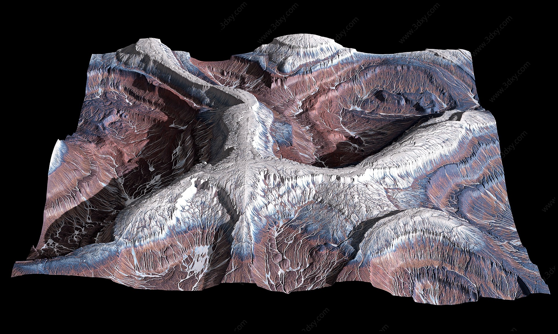 现代地形山谷3D模型