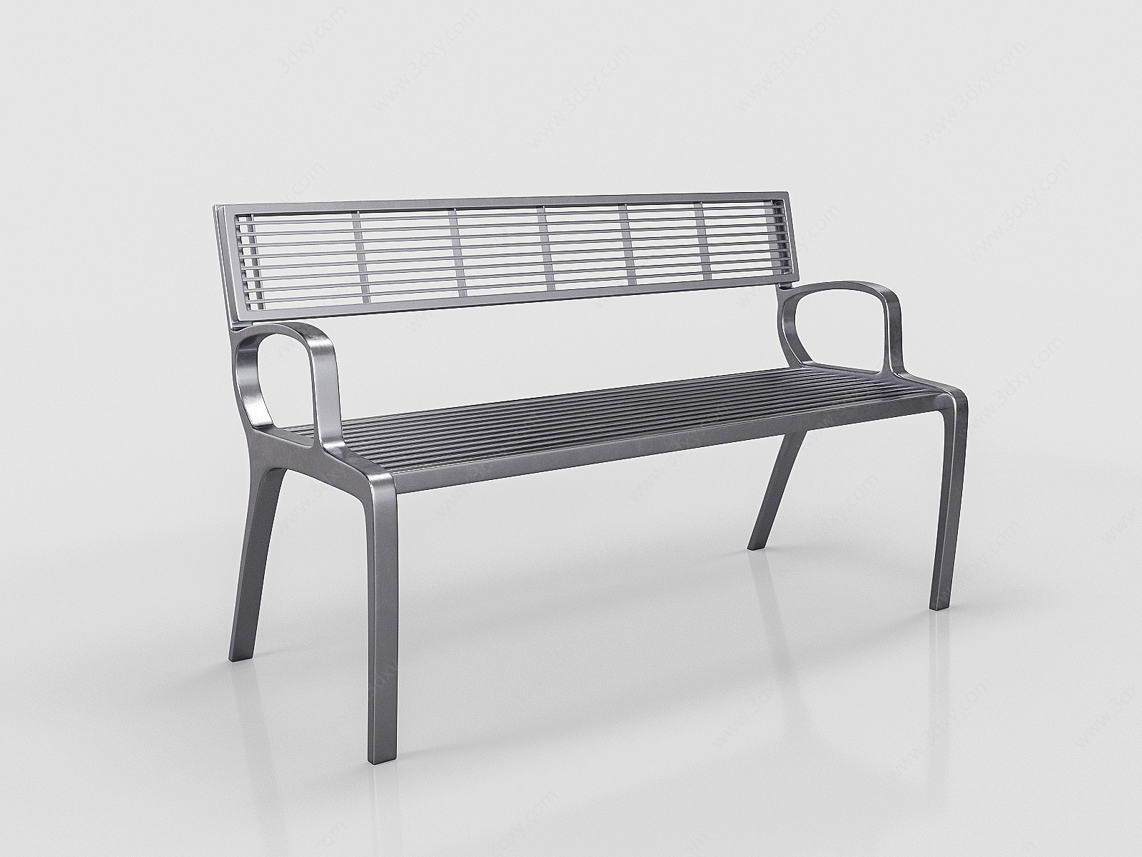 现代户外椅公共椅3D模型