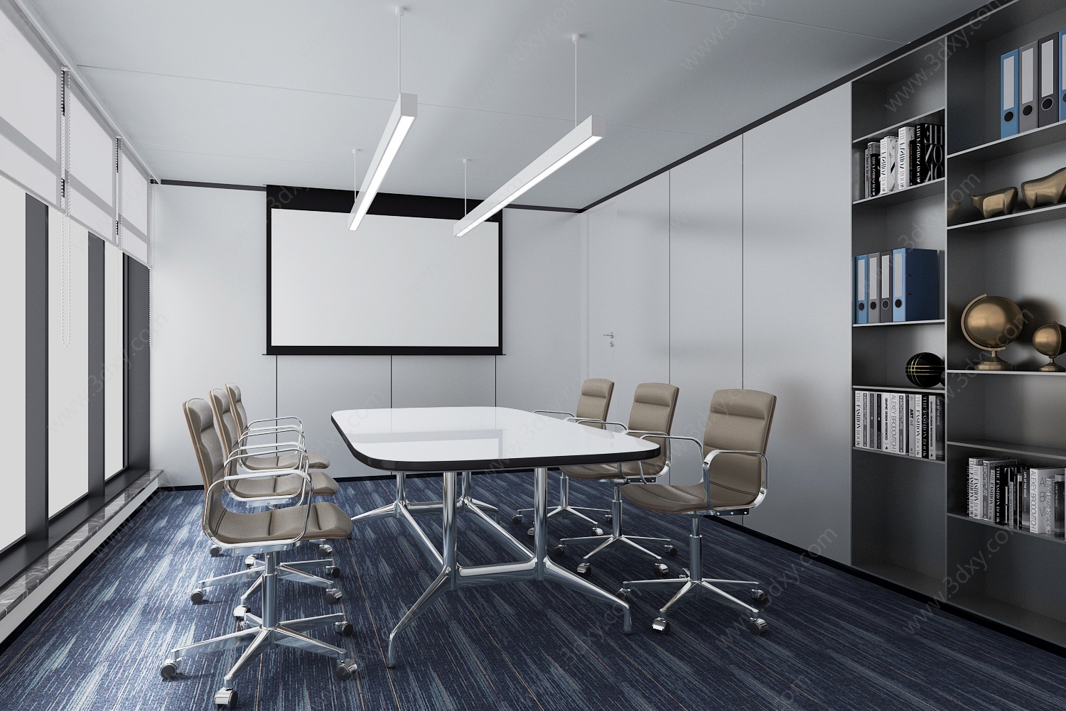 现代小型会议室3D模型