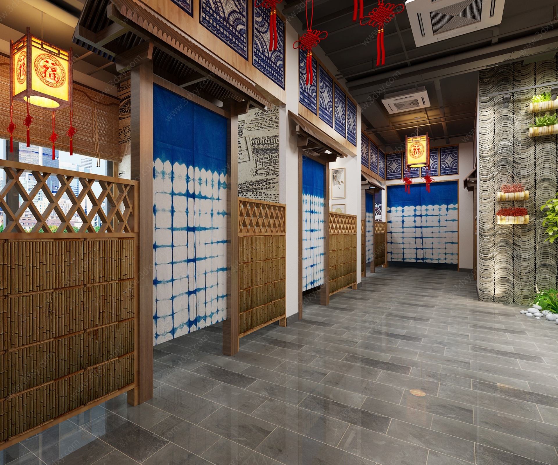 西藏风格餐厅3D模型