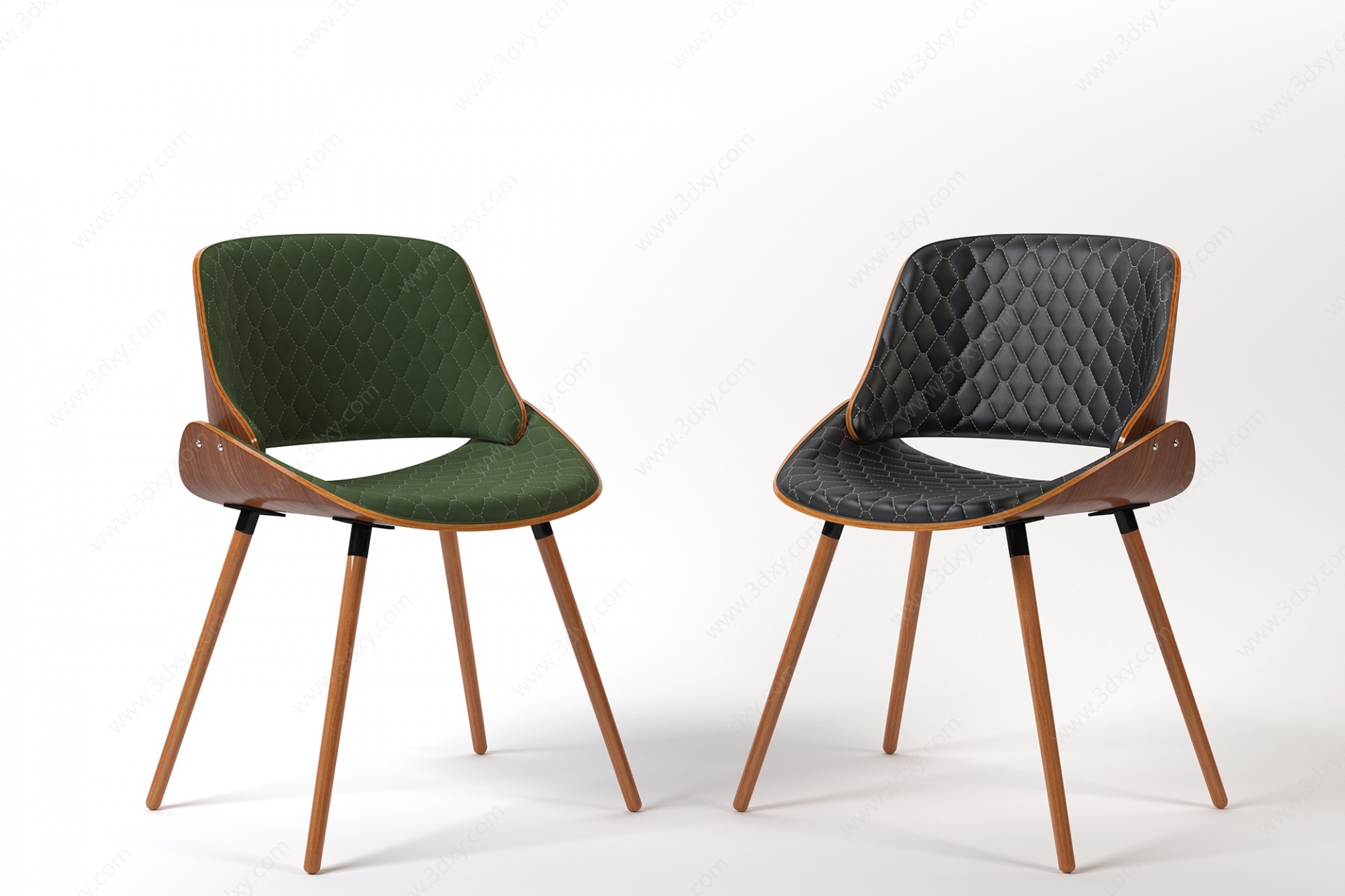 北欧单椅餐椅办公椅3D模型
