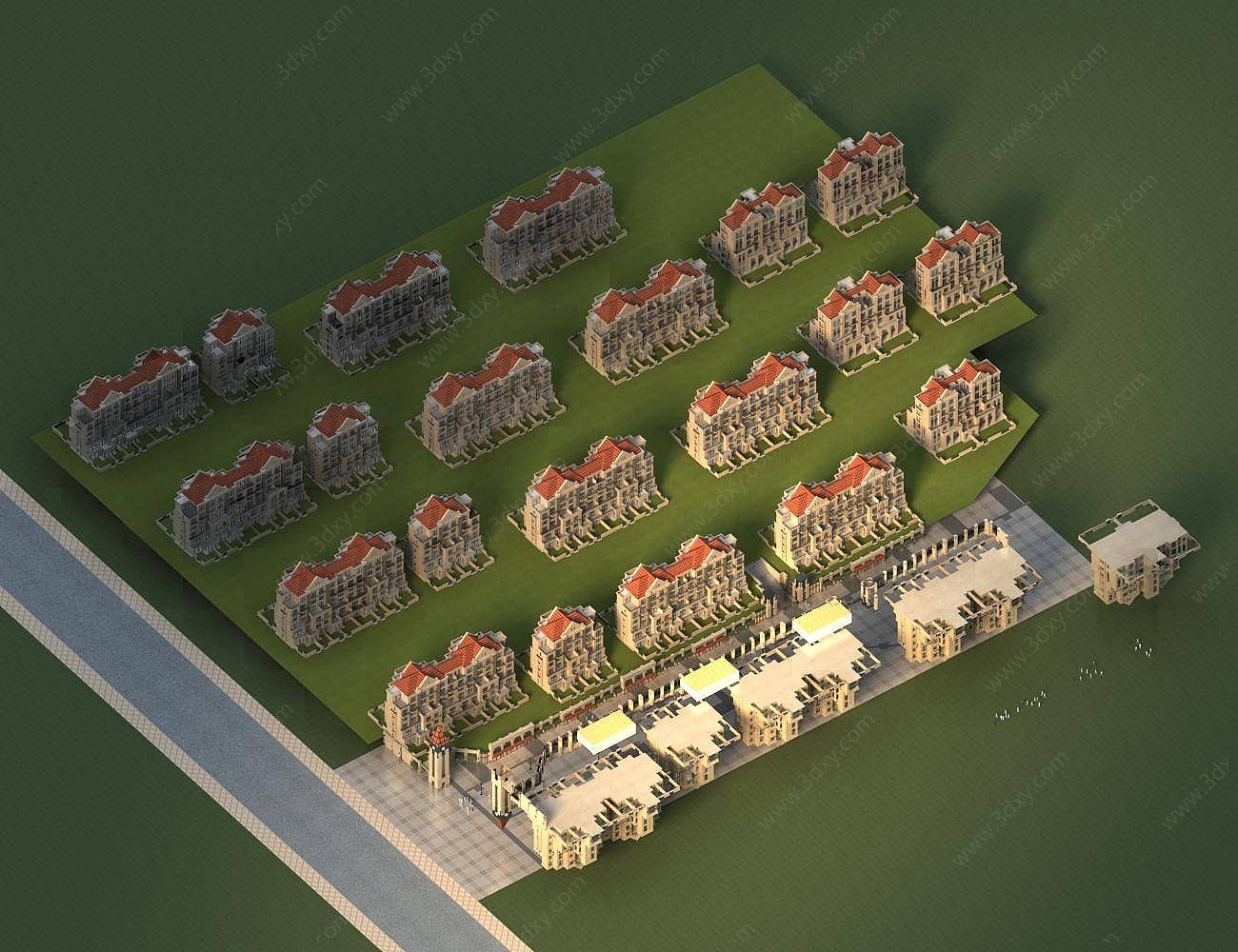 简欧英式住宅3D模型