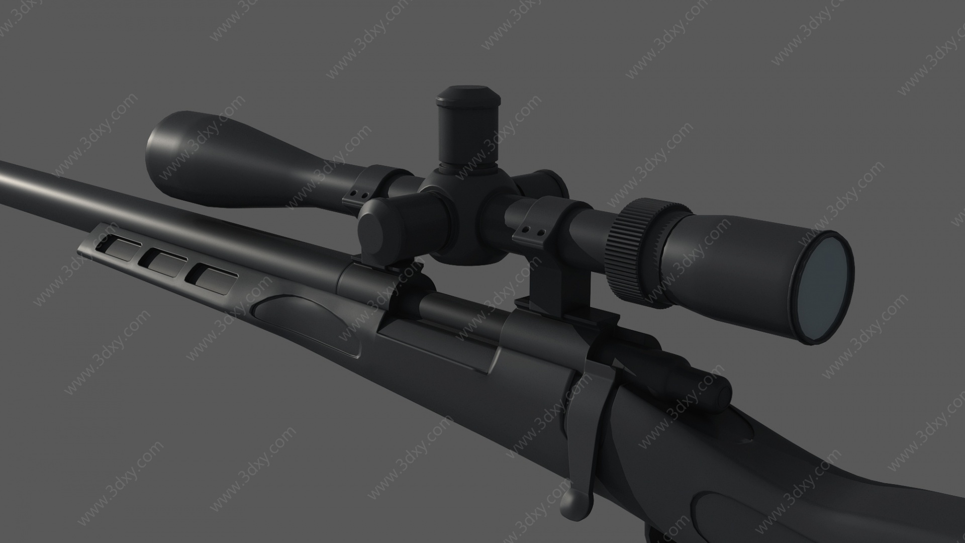 工业风精模狙击步枪3D模型