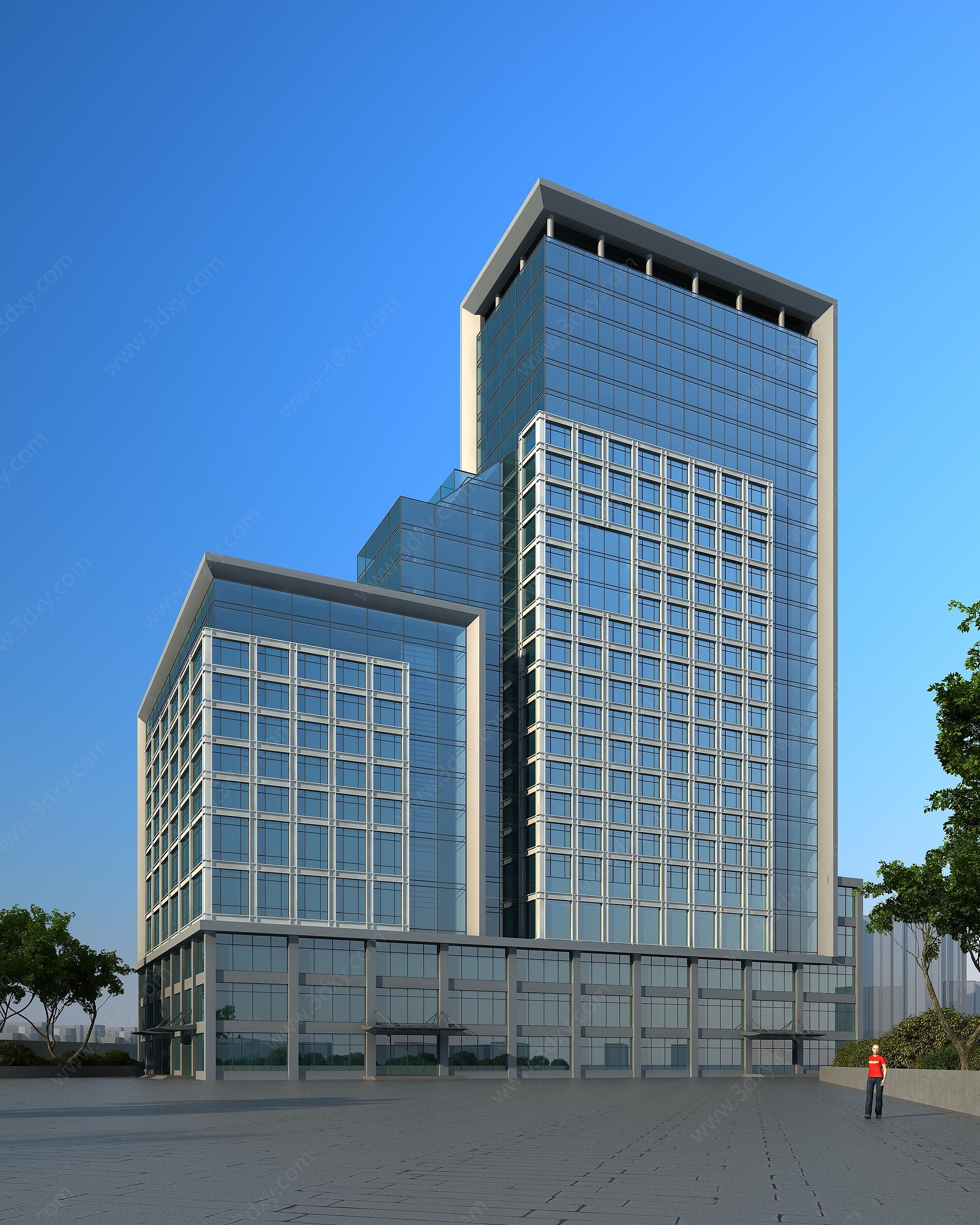 现代办公楼酒店综合楼3D模型