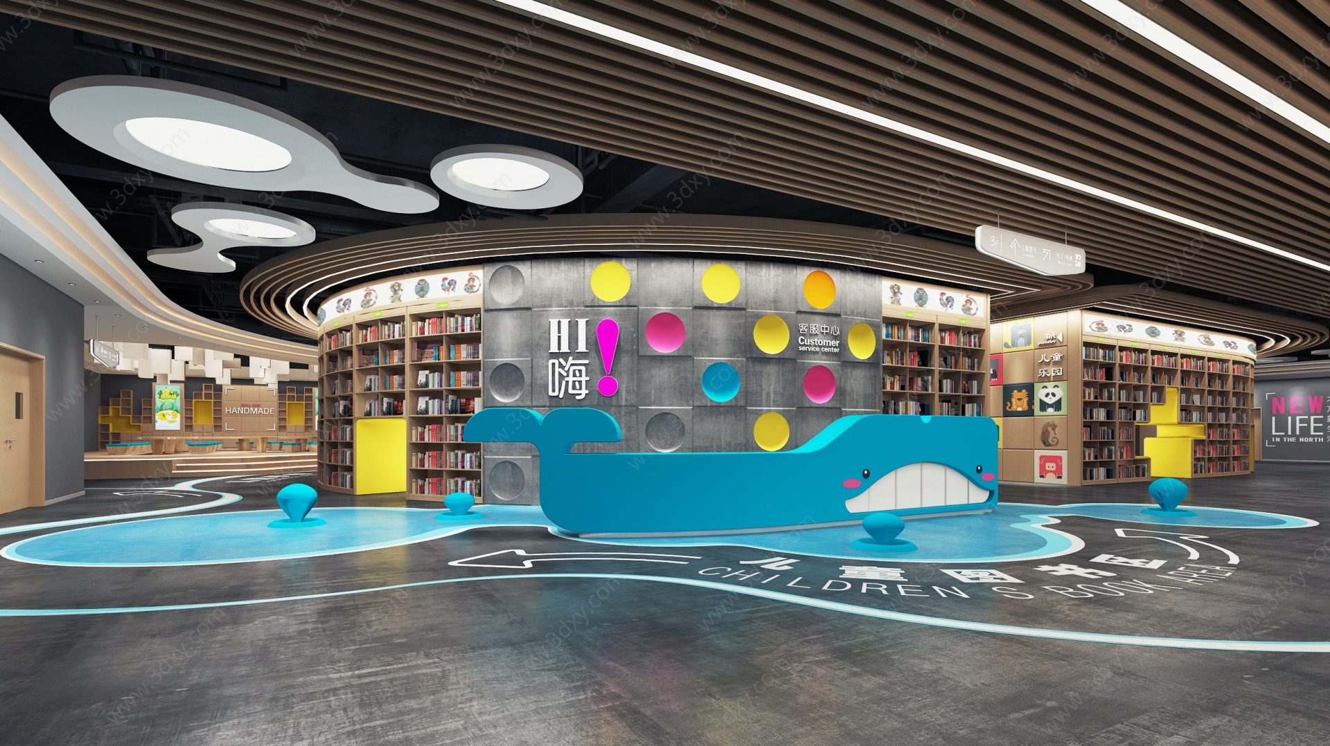 现代儿童图书馆3D模型