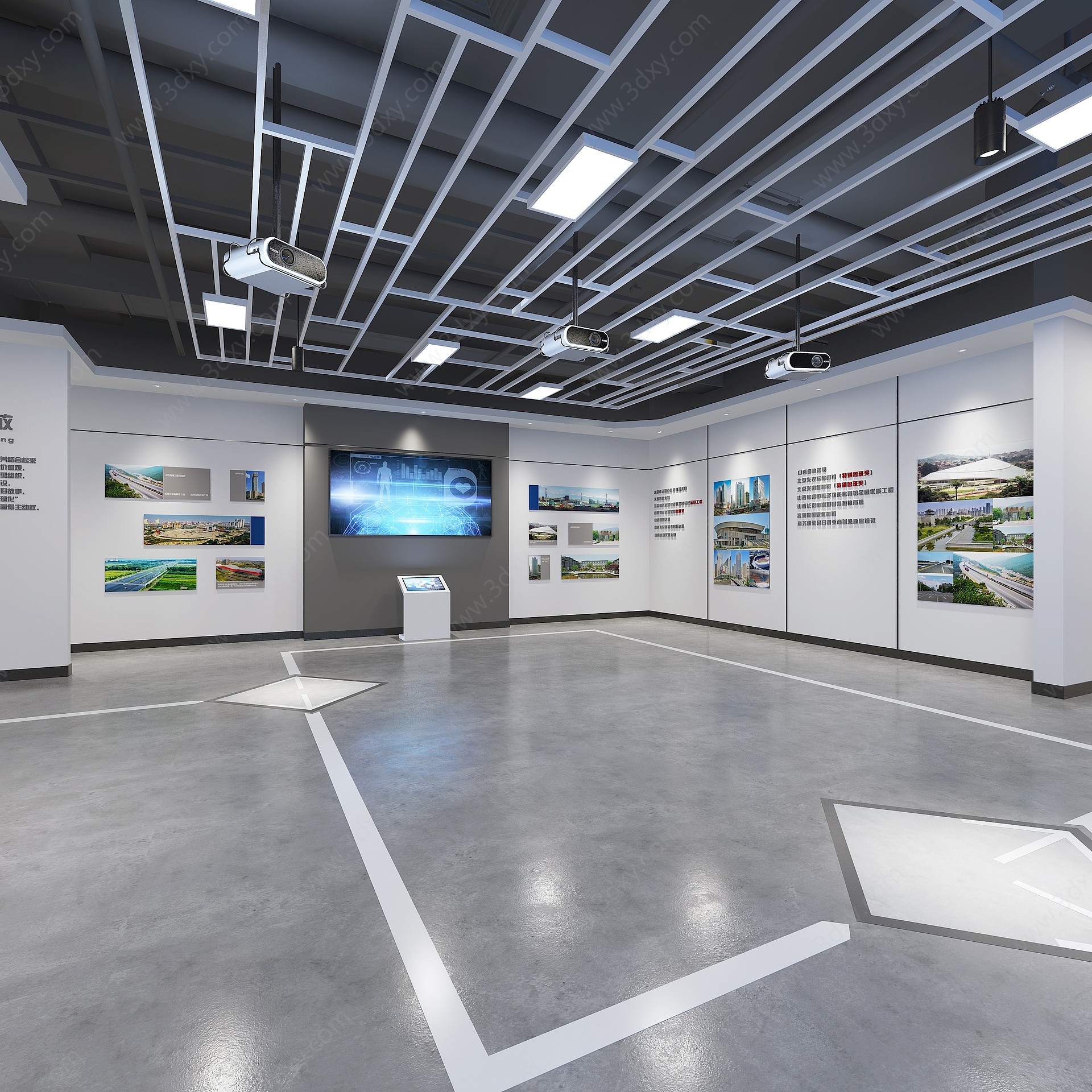 现代企业文化展厅展馆3D模型