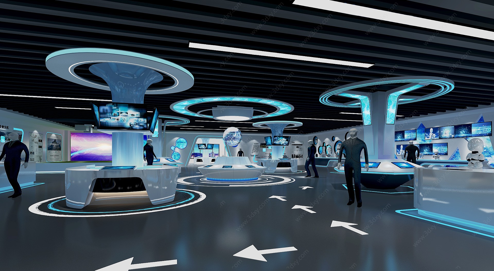 智能科技企业文化展厅3D模型