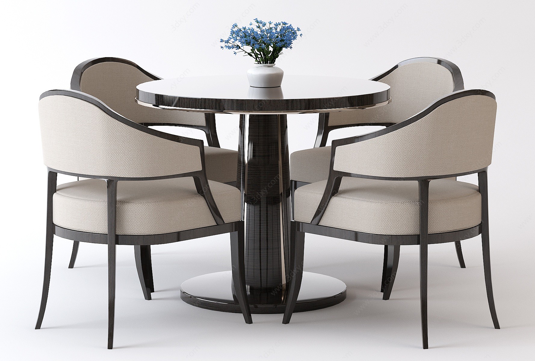 现代简约餐桌椅茶桌椅3D模型