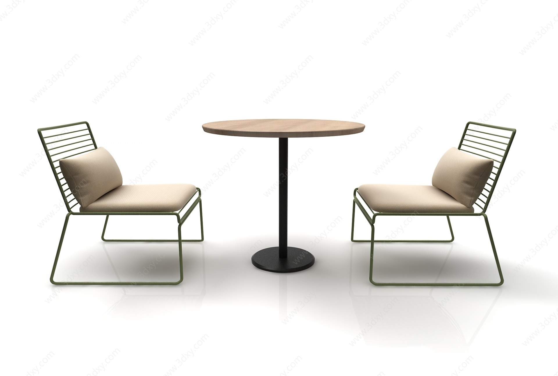 现代风格桌椅3D模型