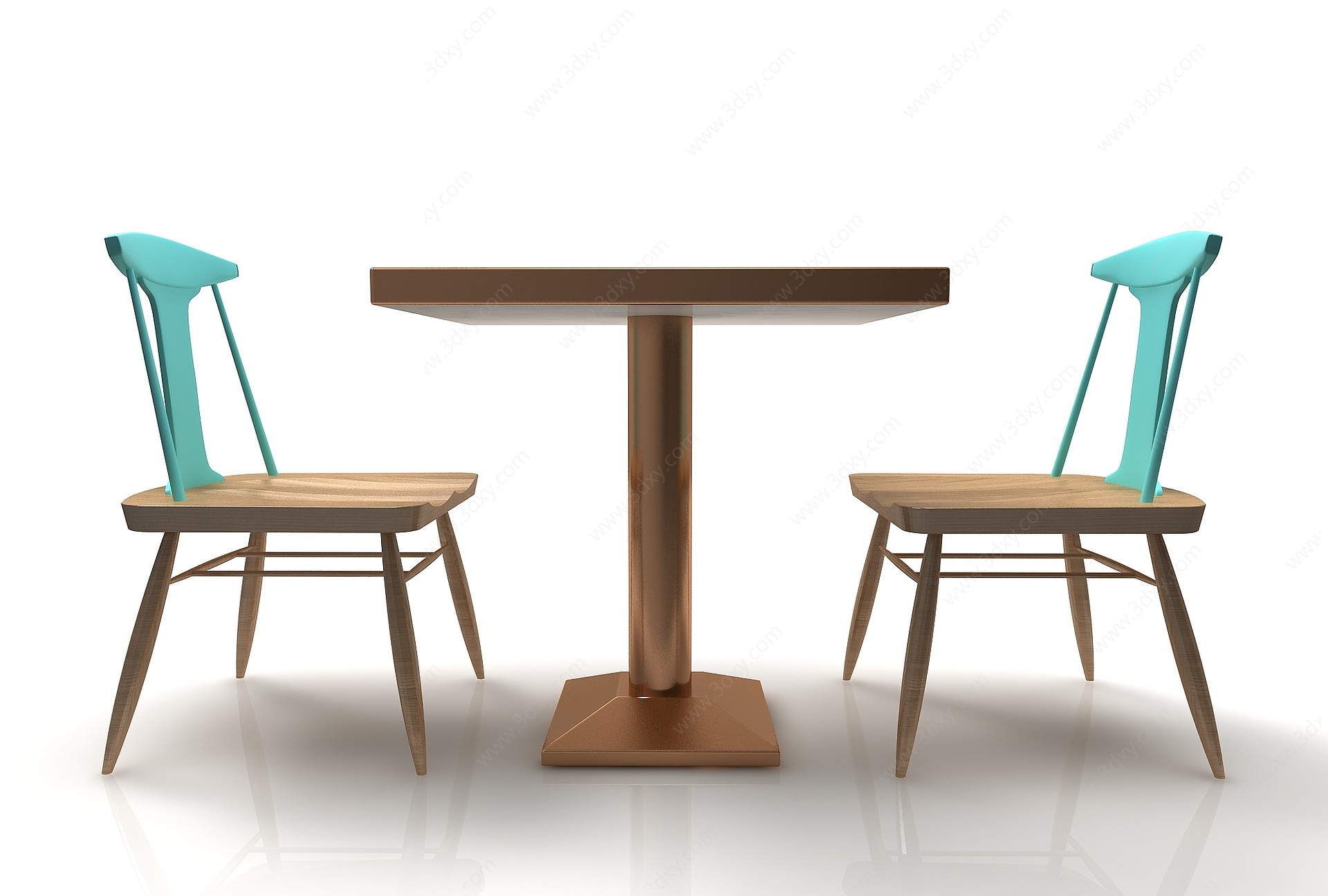 现代风格休闲桌椅3D模型