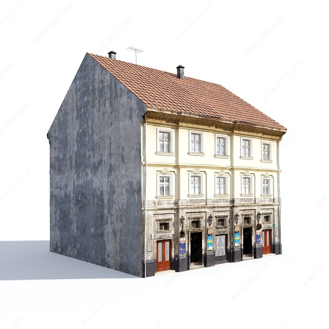 欧式建筑楼房3D模型