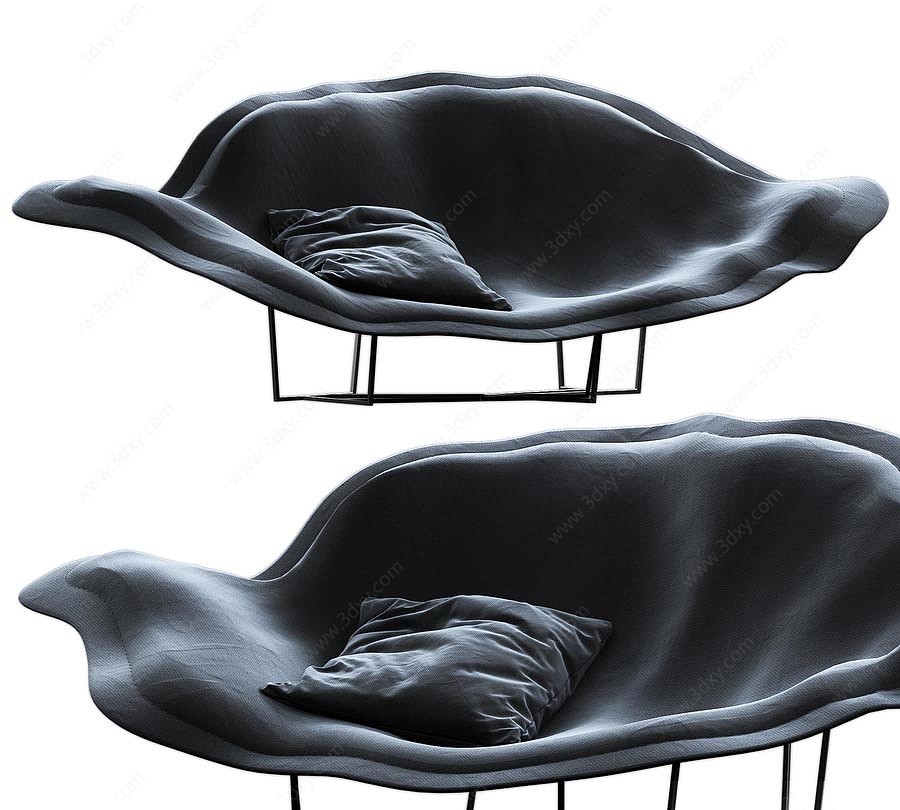 现代异形休闲椅3D模型