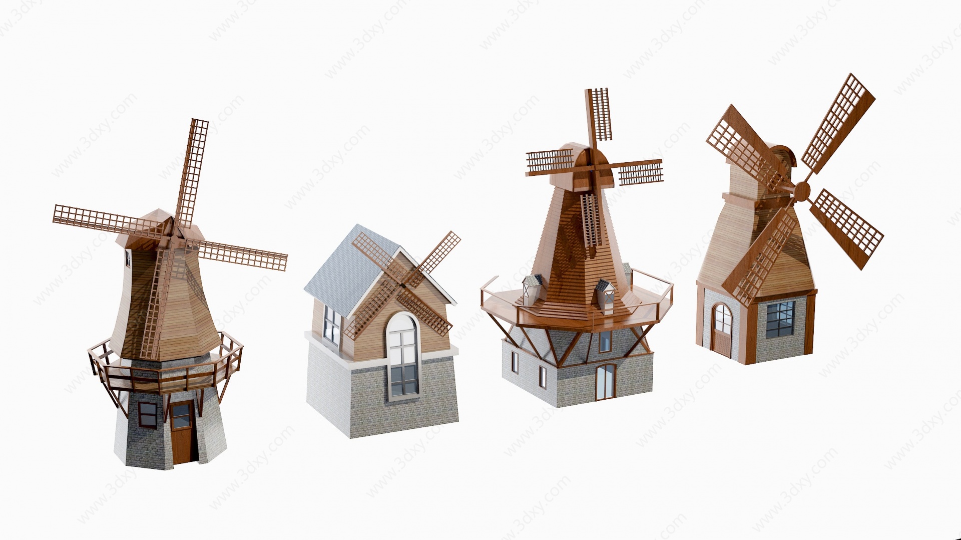 北欧风车屋3D模型