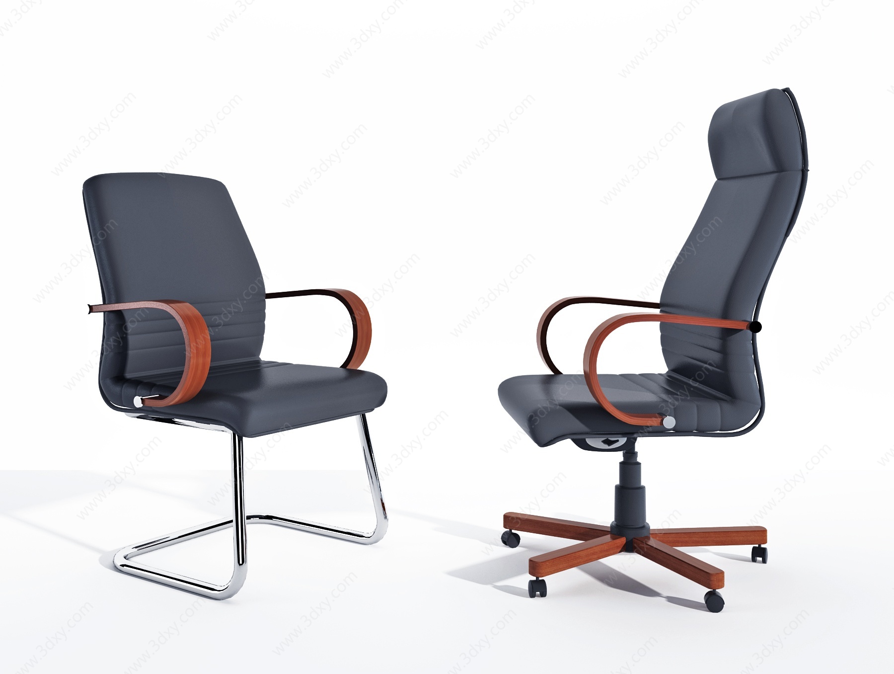 现代时尚办公椅3D模型