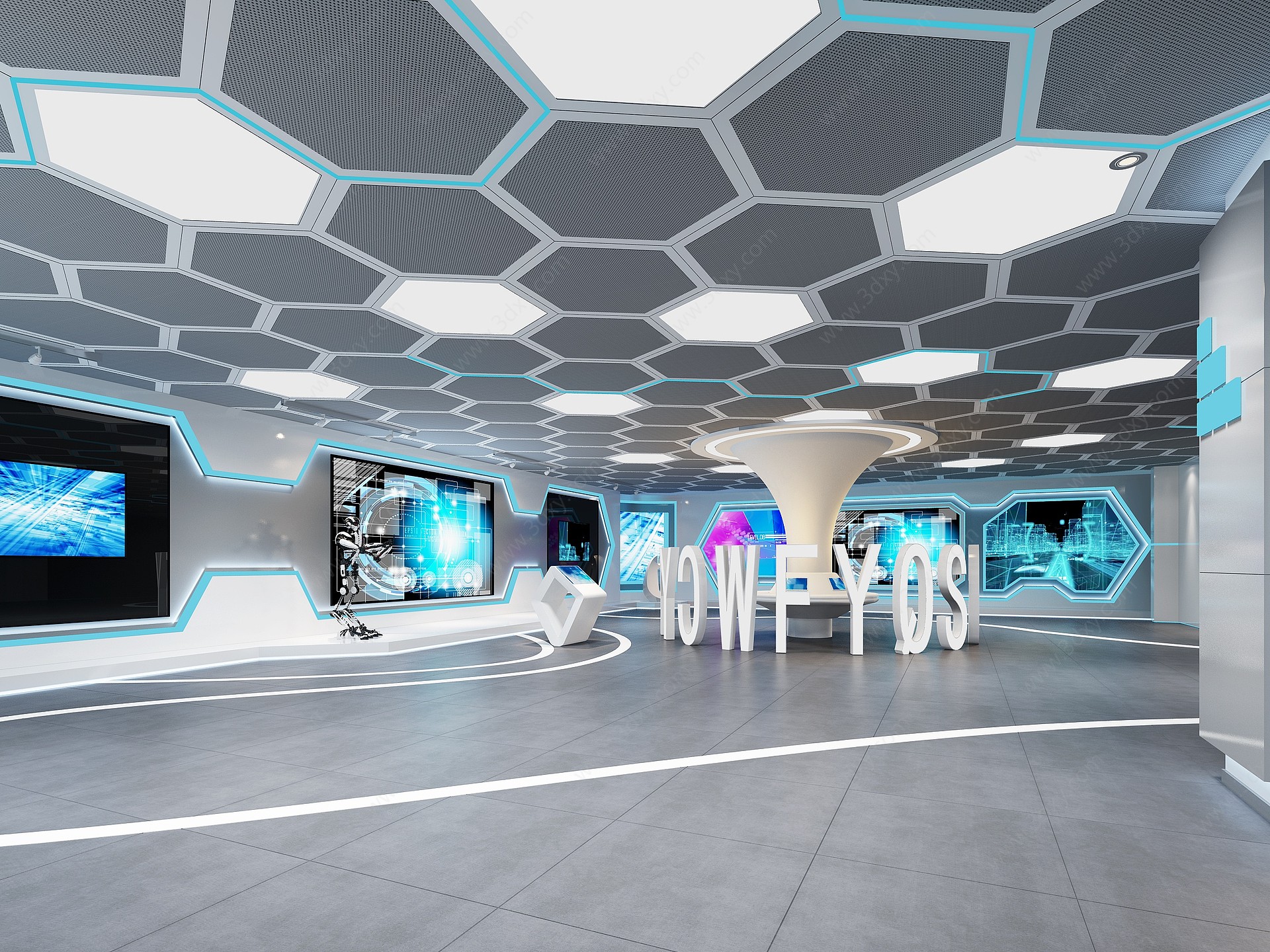 现代科技科幻展厅3D模型