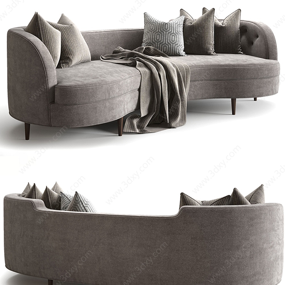 英式沙发3D模型