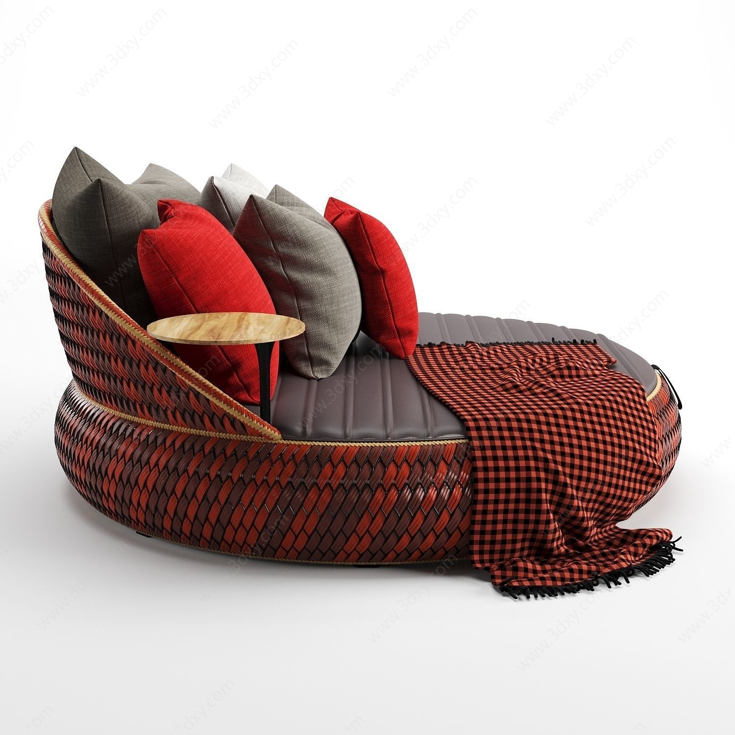 意大利圆形休闲沙发3D模型