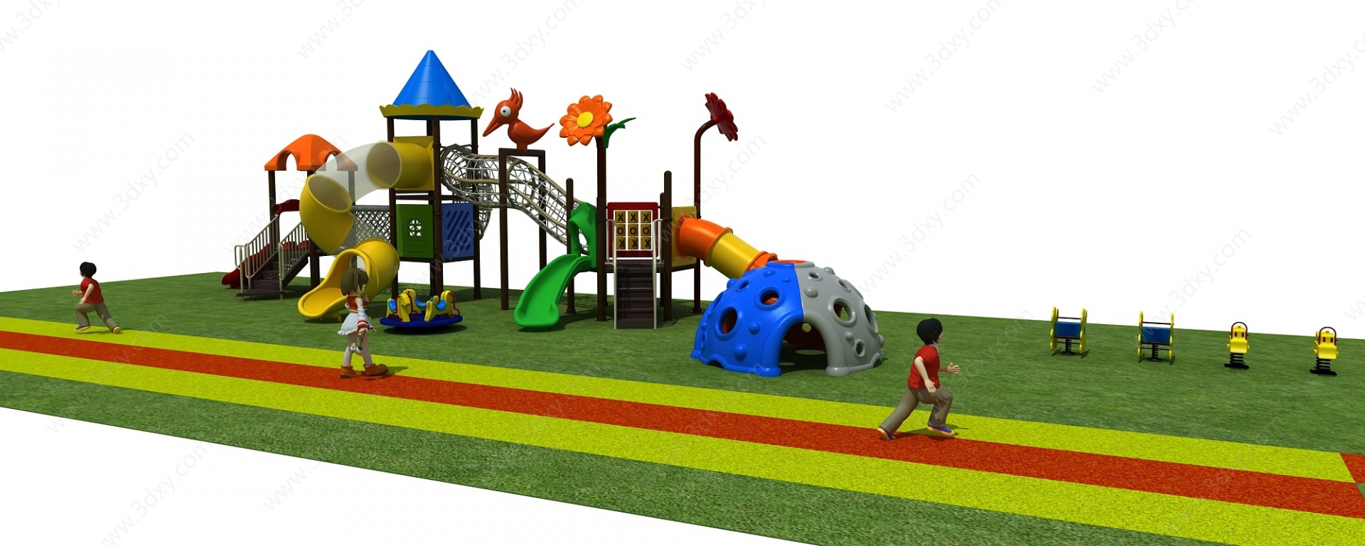 儿童滑梯乐园3D模型