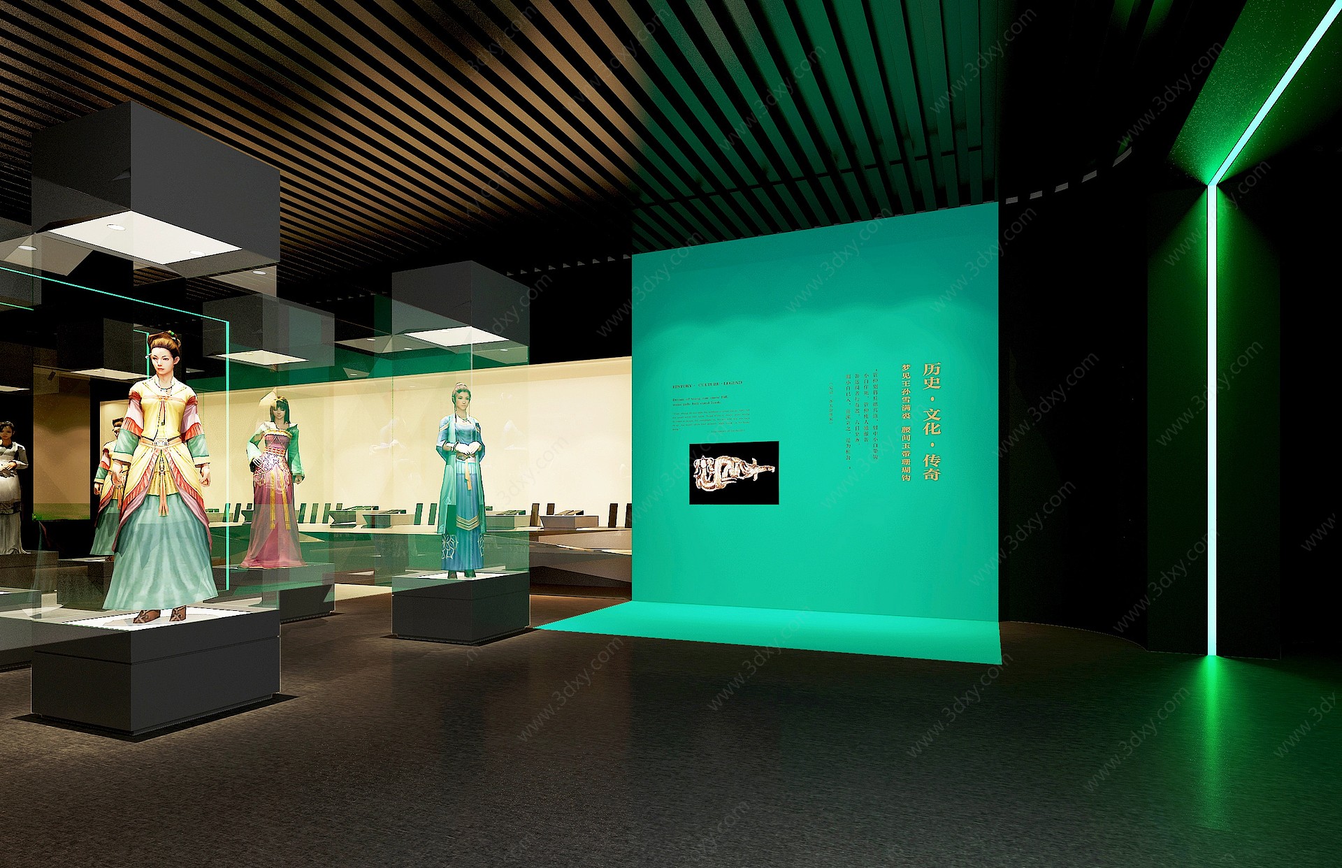 现代历史文化展厅3D模型