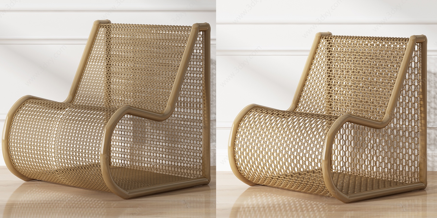 自然风户外编织休闲椅3D模型