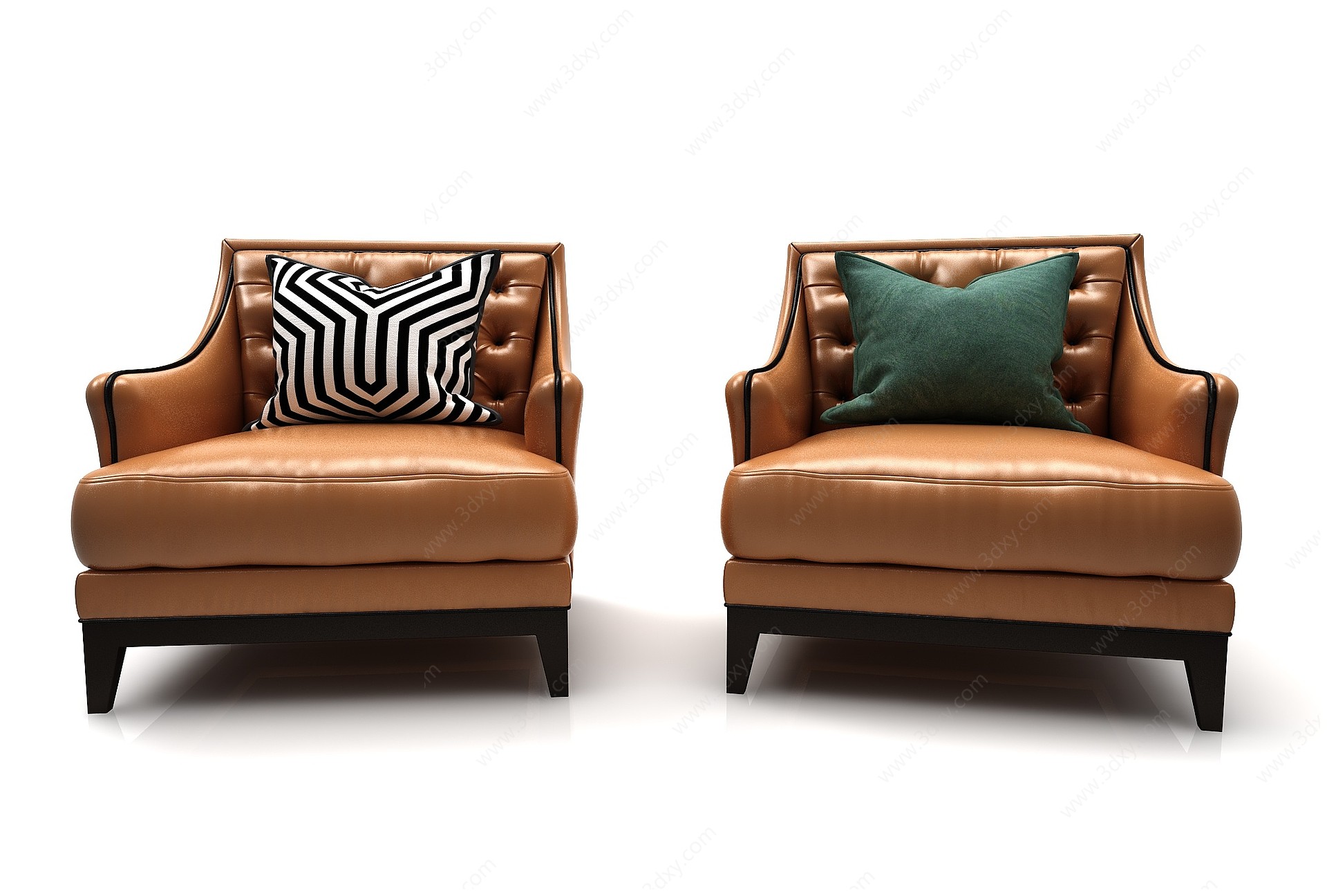 现代风格美式沙发3D模型