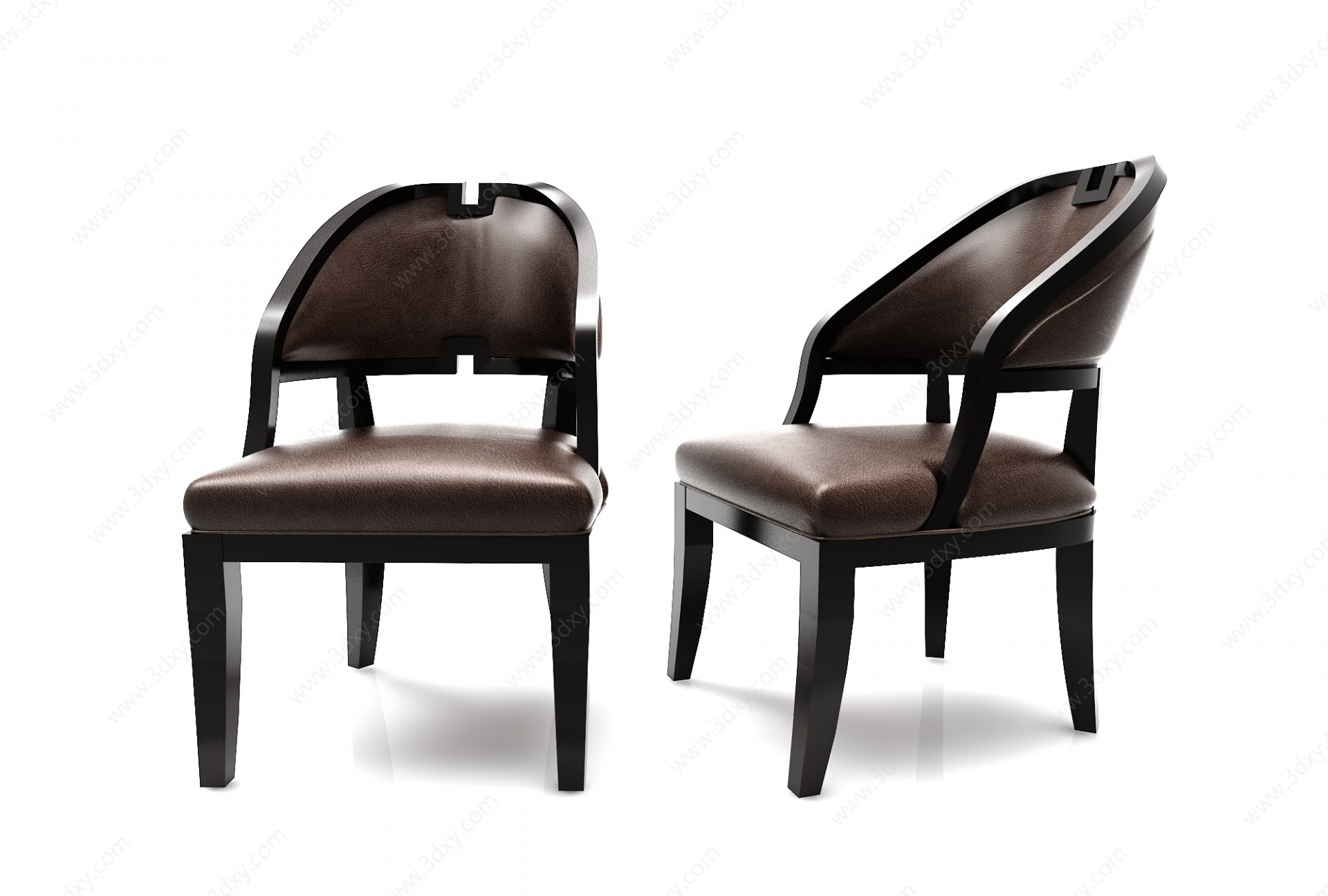 现代风格靠背椅3D模型