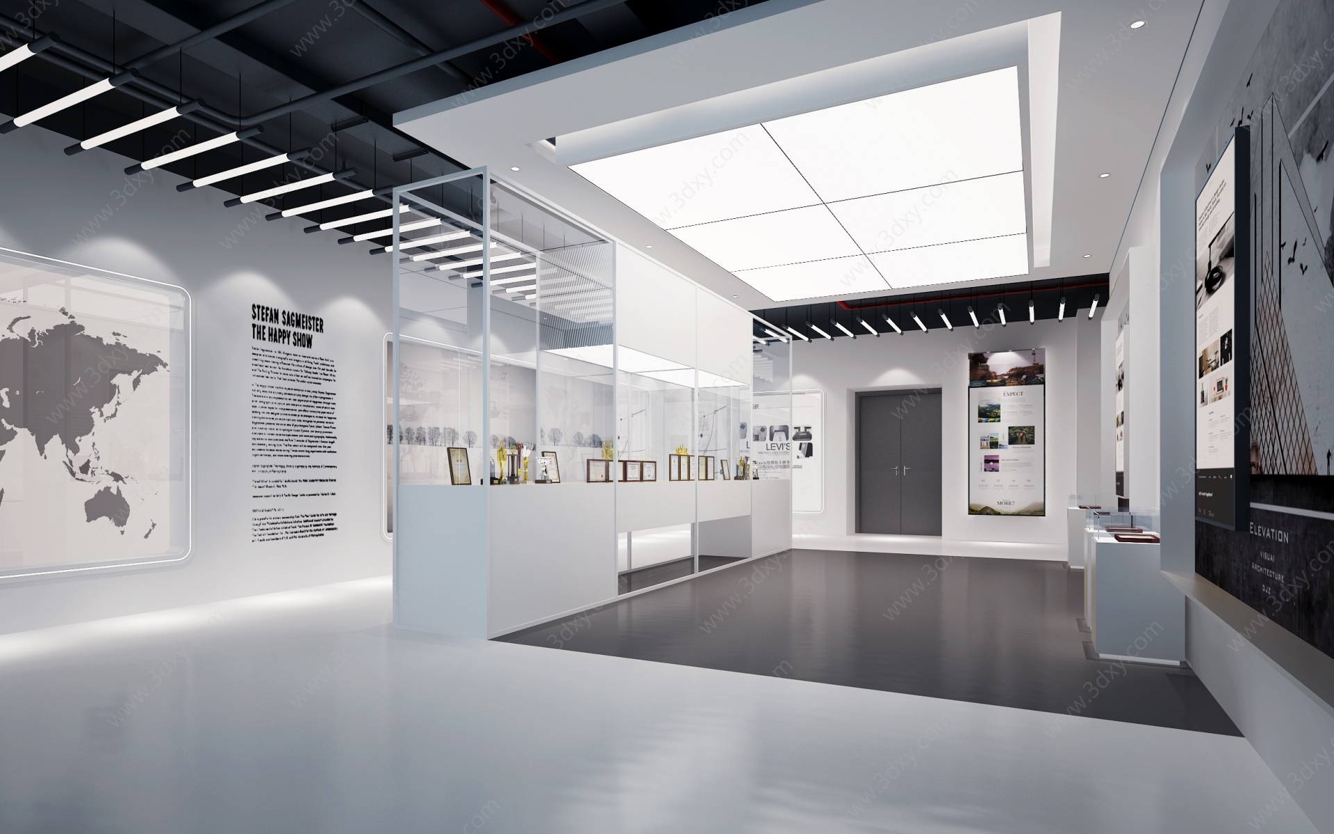 现代城市文化展厅3D模型