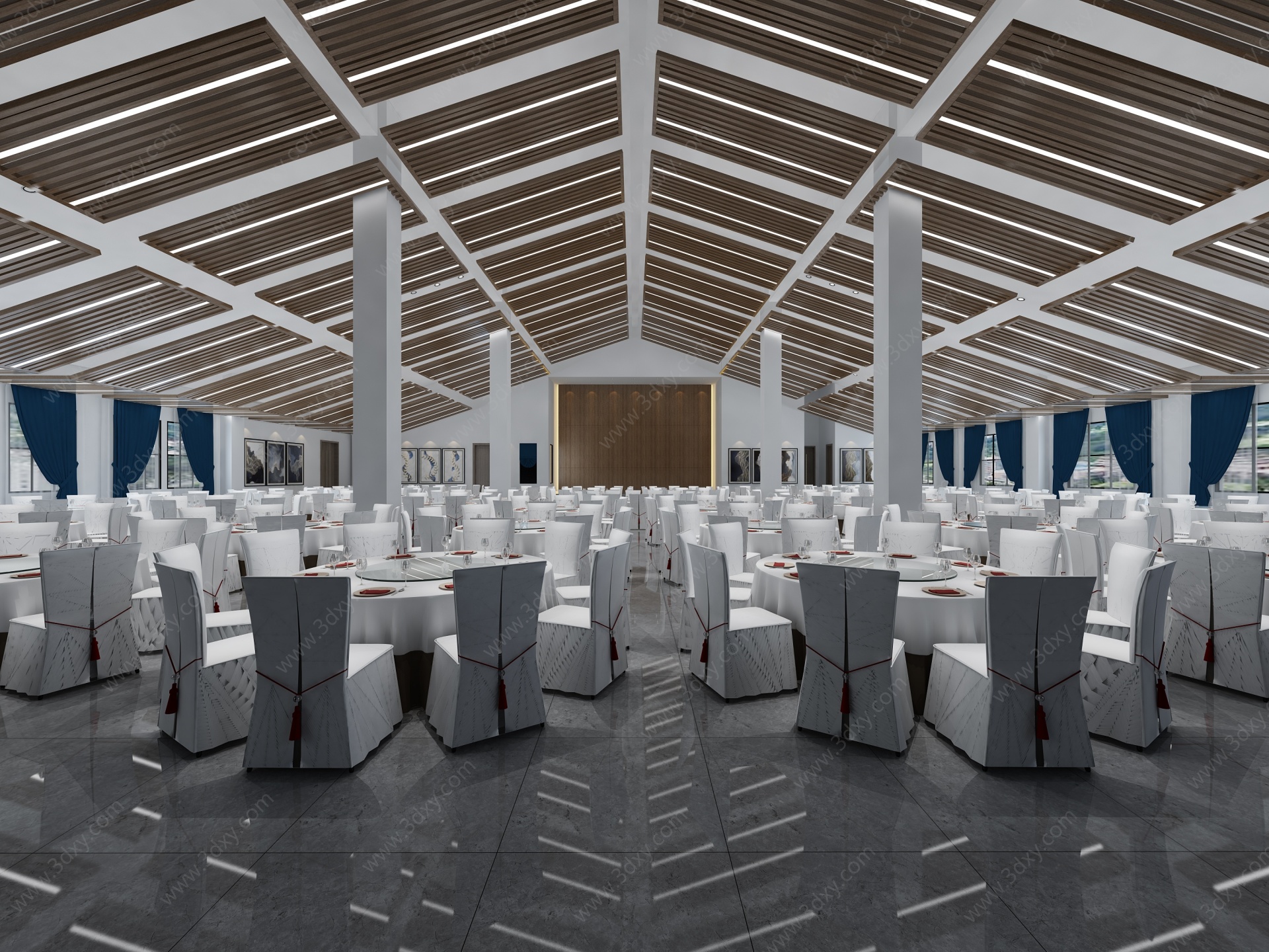 现代宴会厅3D模型