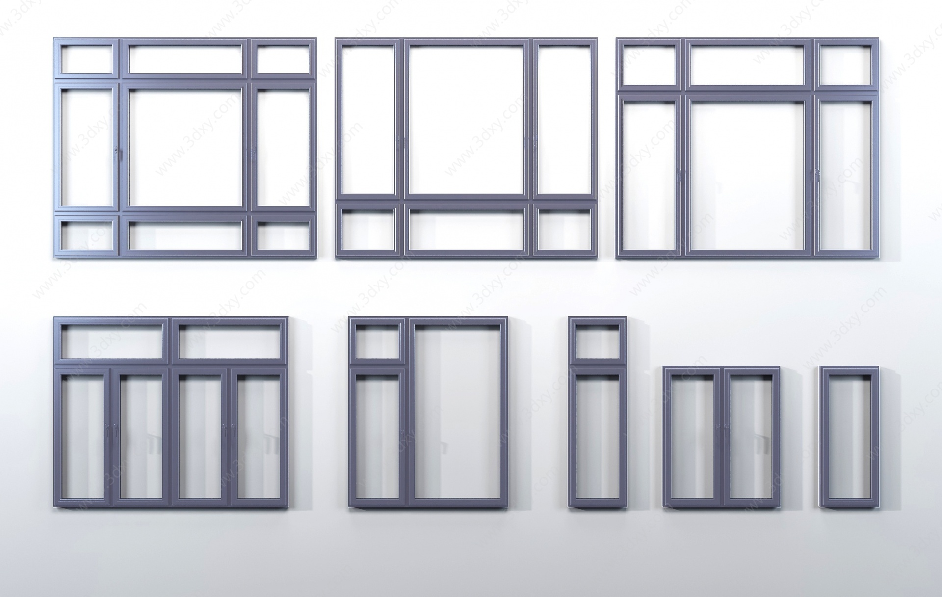 现代窗户窗框3D模型