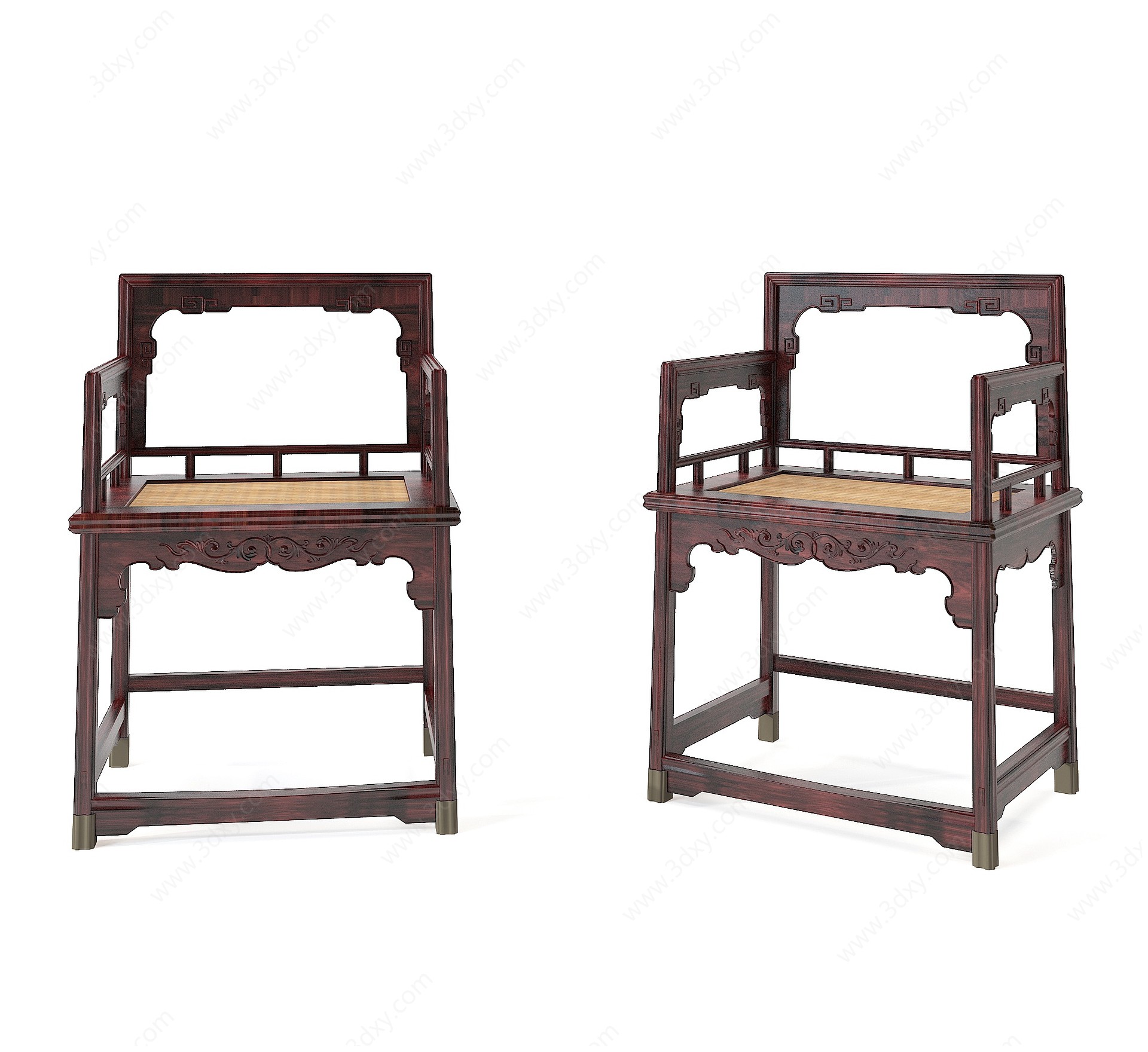 中式古典实木家具明式椅子3D模型