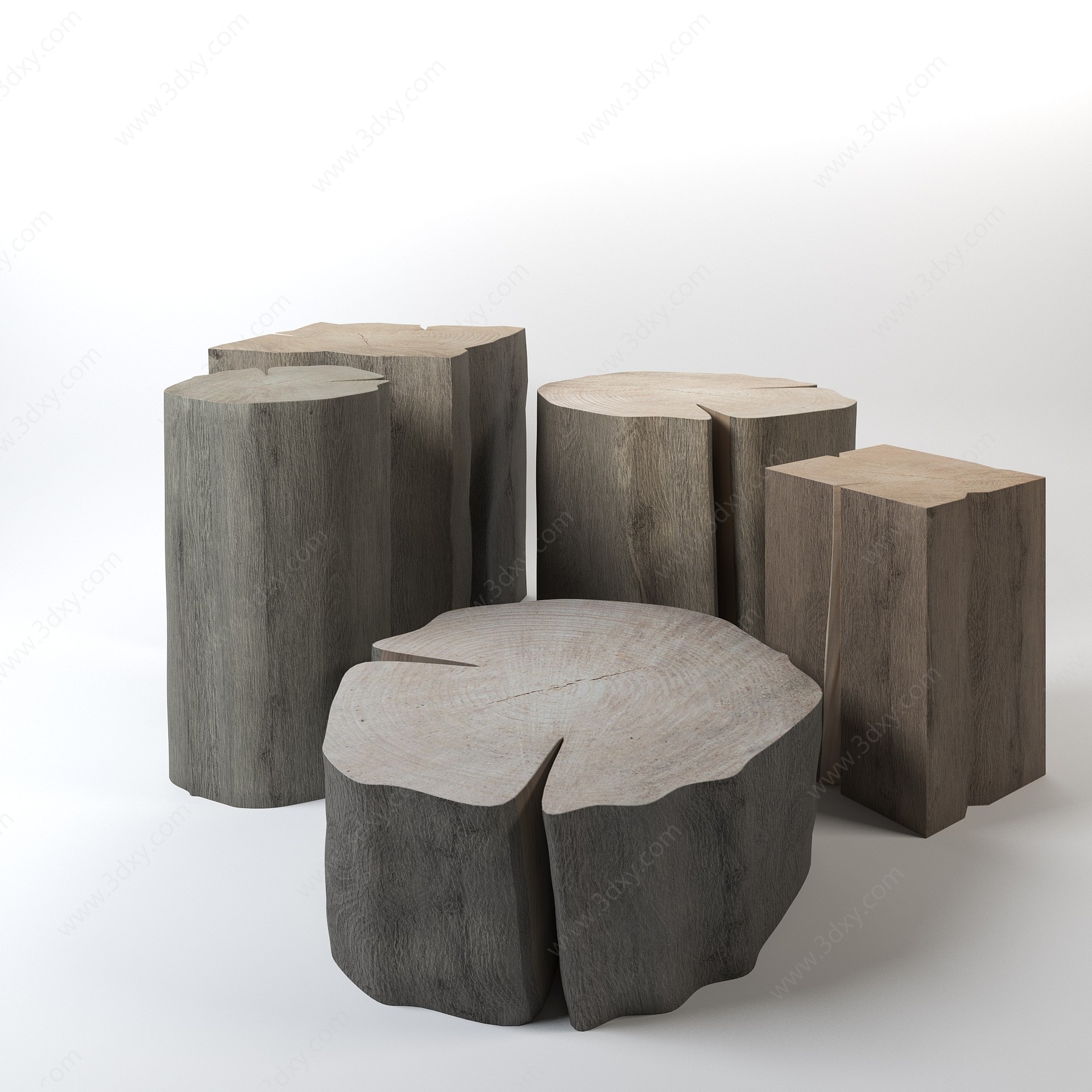 北欧实木凳子3D模型